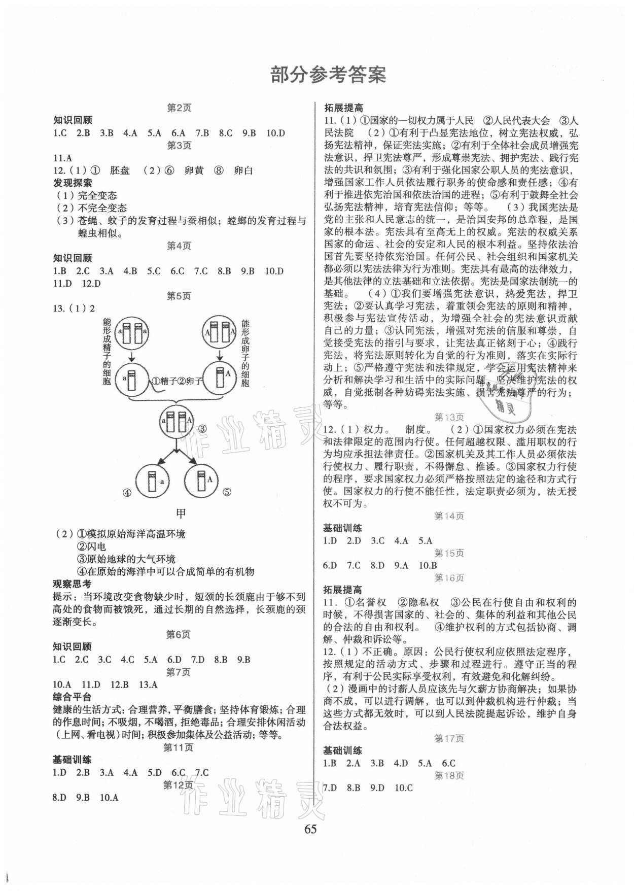 2021年假日綜合八年級吉林出版集團(tuán)有限責(zé)任公司 第1頁