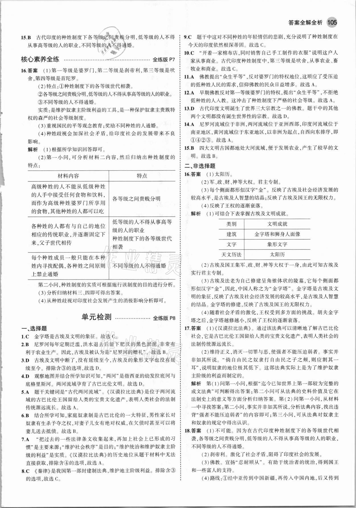 2021年5年中考3年模擬九年級歷史上冊人教版 第3頁