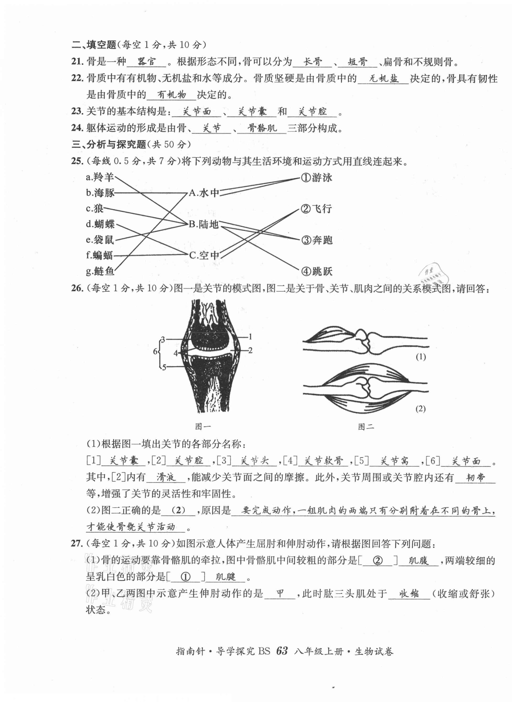 2021年指南针导学探究八年级生物上册北师大版 第3页