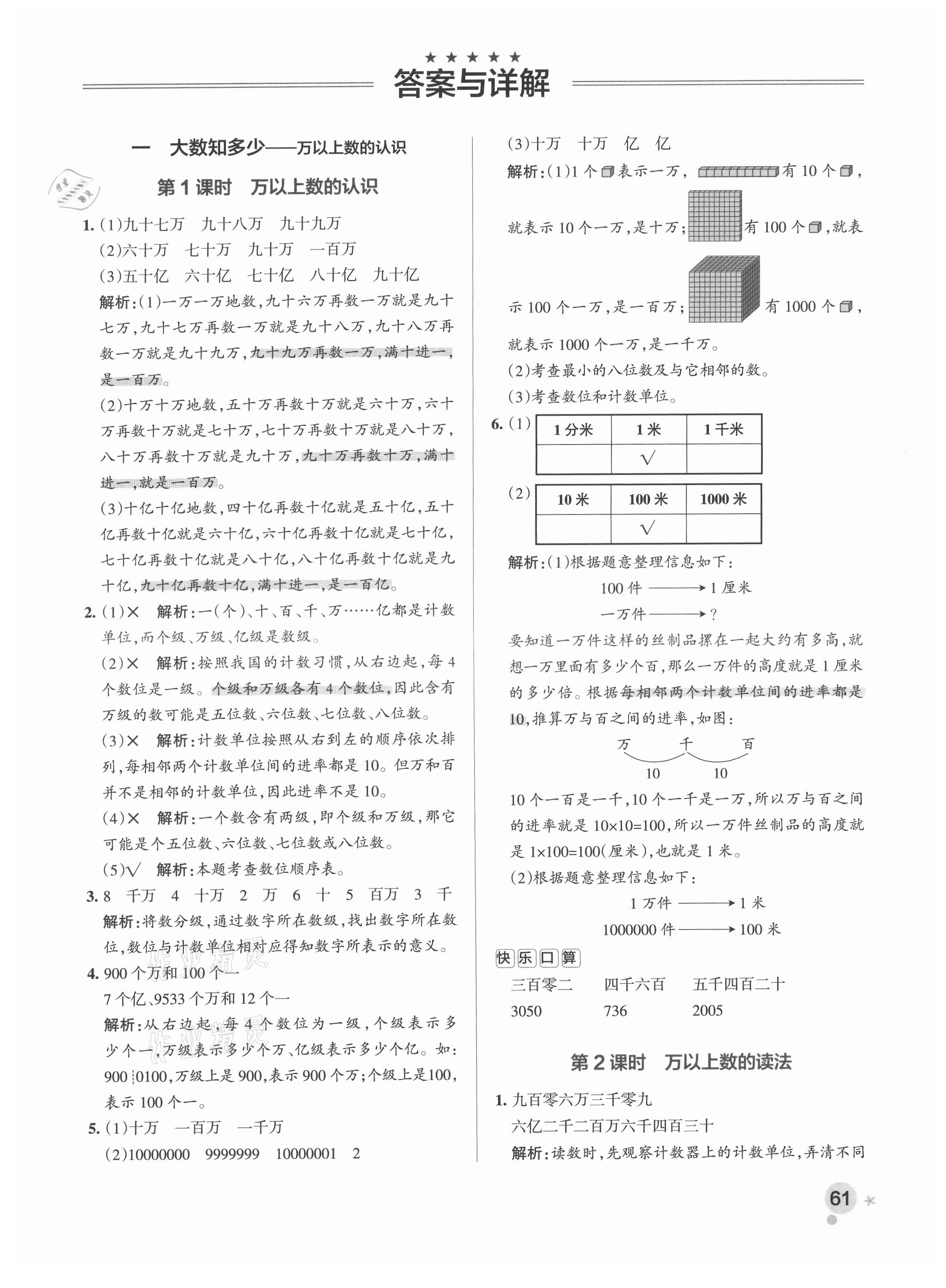 2021年小學(xué)學(xué)霸作業(yè)本四年級(jí)數(shù)學(xué)上冊(cè)青島版 參考答案第3頁(yè)