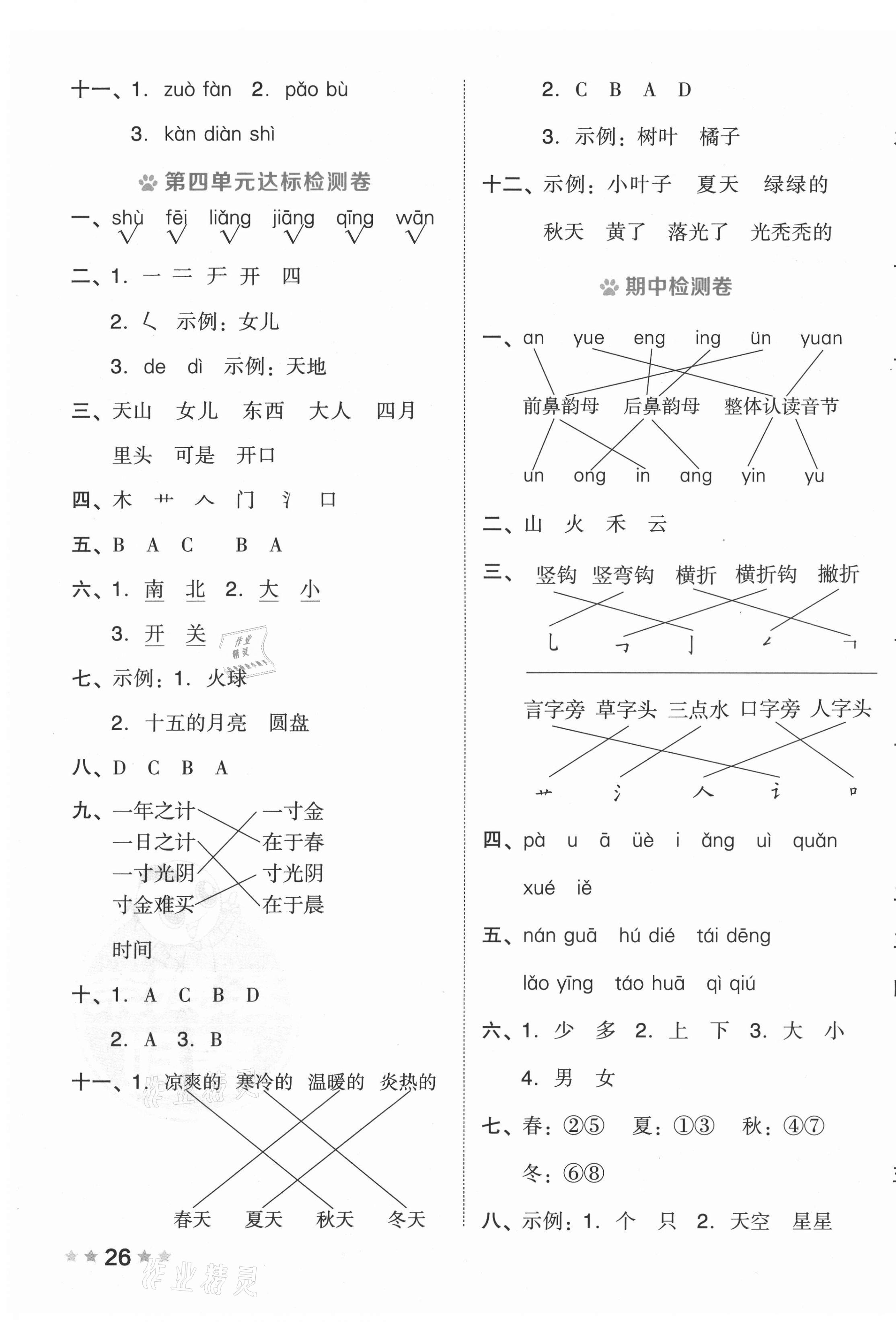 2021年好卷一年级语文上册人教版 第3页