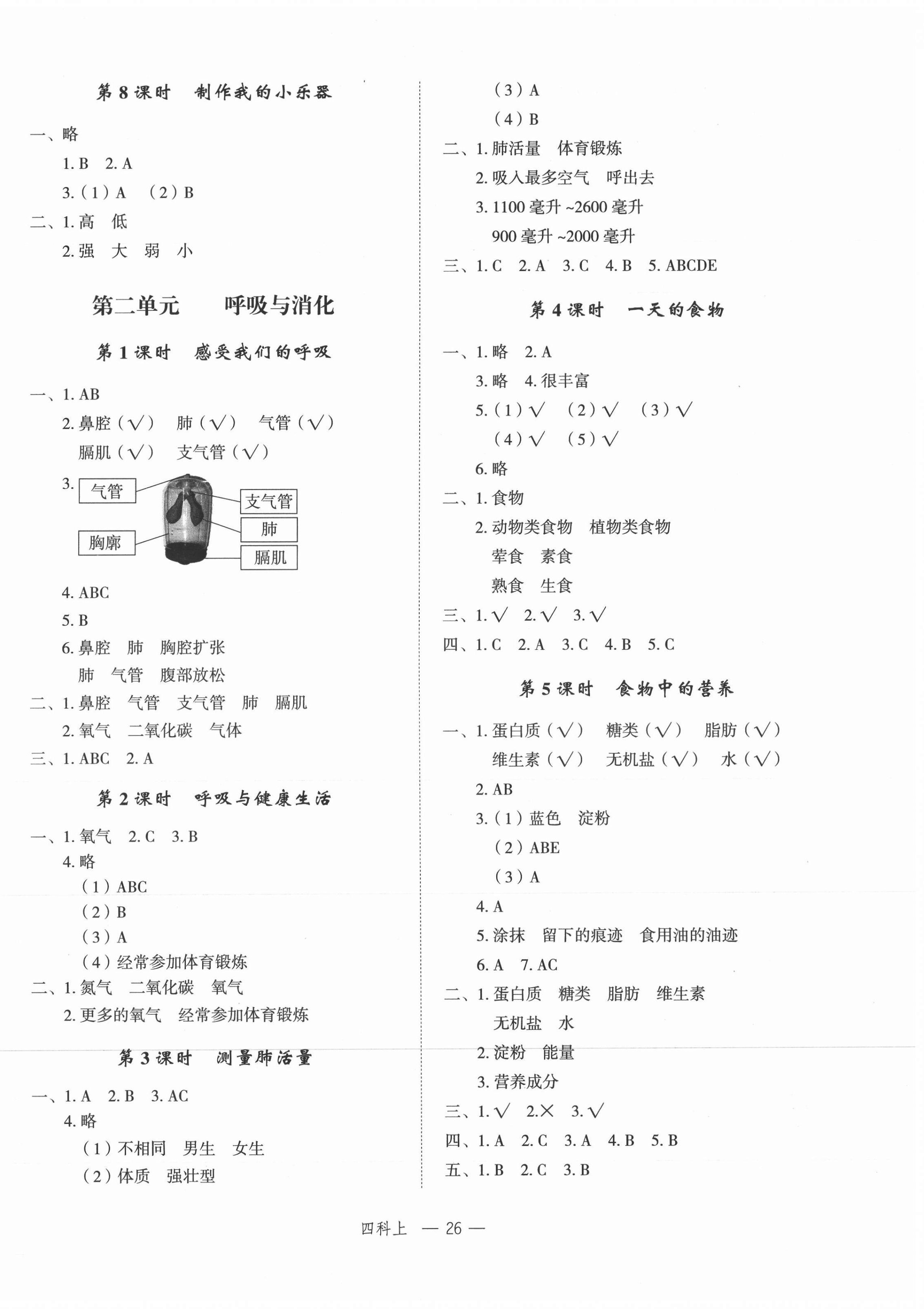 2021年名師面對(duì)面先學(xué)后練四年級(jí)科學(xué)上冊(cè)教科版 參考答案第2頁