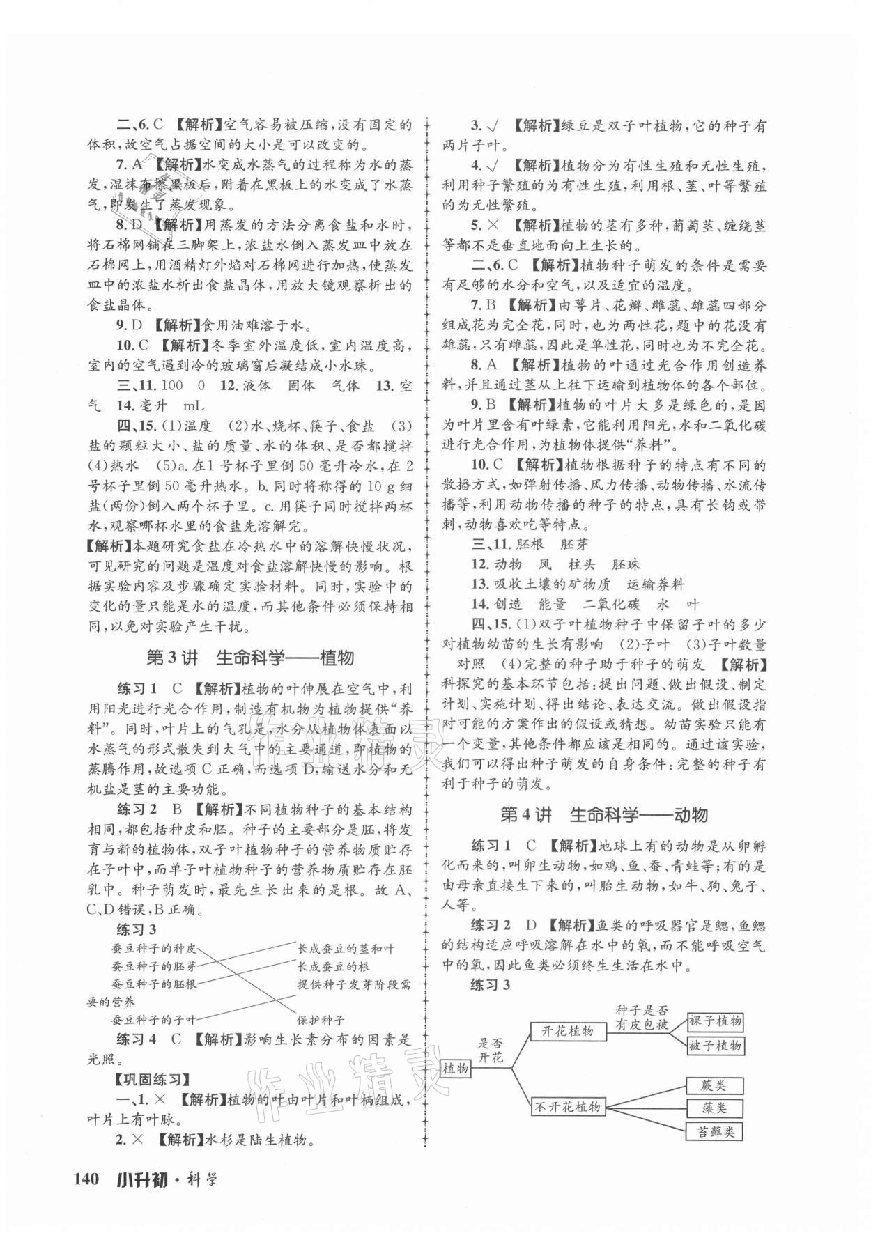 2021年孟建平暑假培训教材小升初科学教科版浙江工商大学出版社 第2页