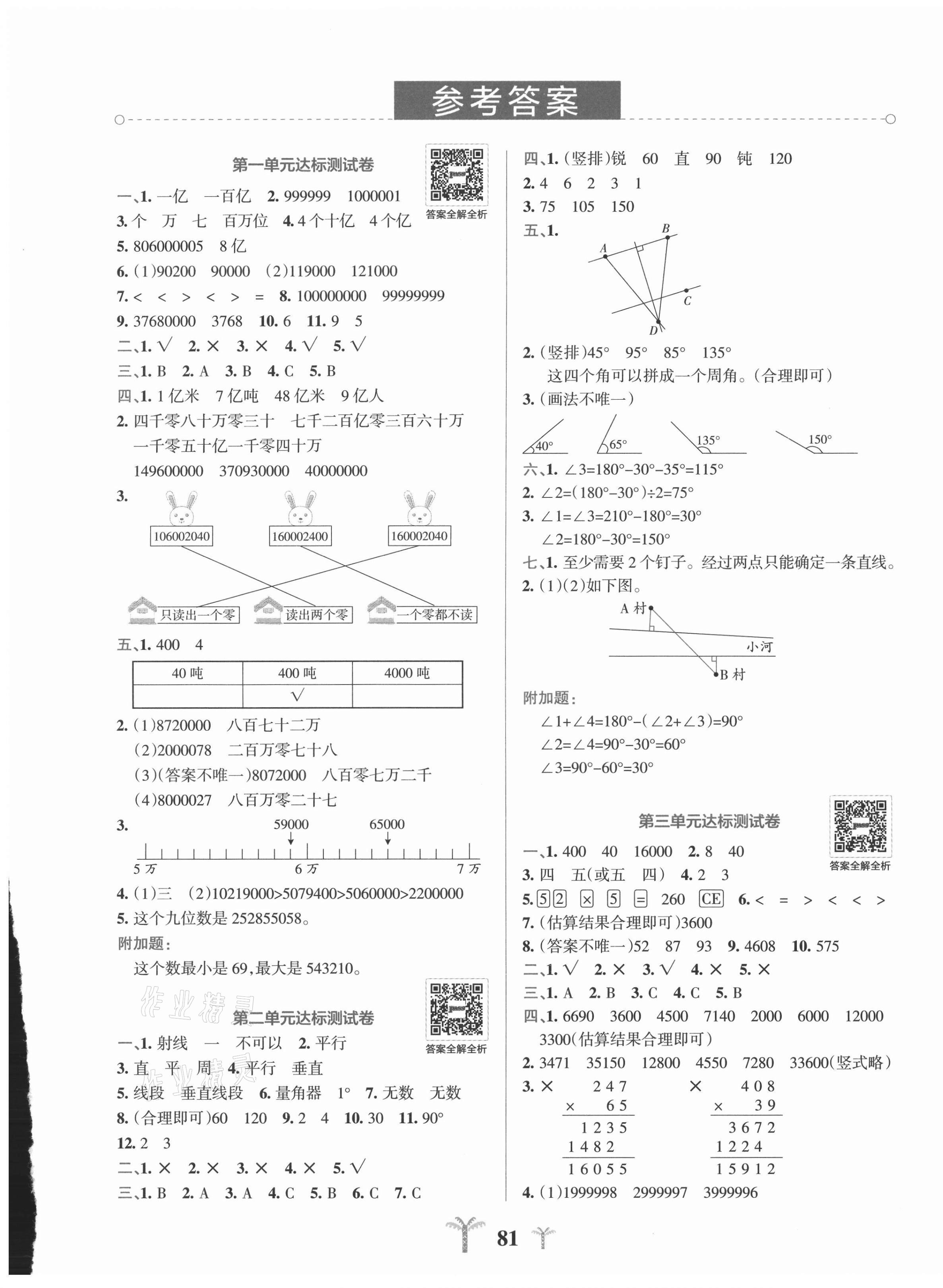 2021年小學(xué)學(xué)霸沖A卷四年級數(shù)學(xué)上冊北師大版 第3頁