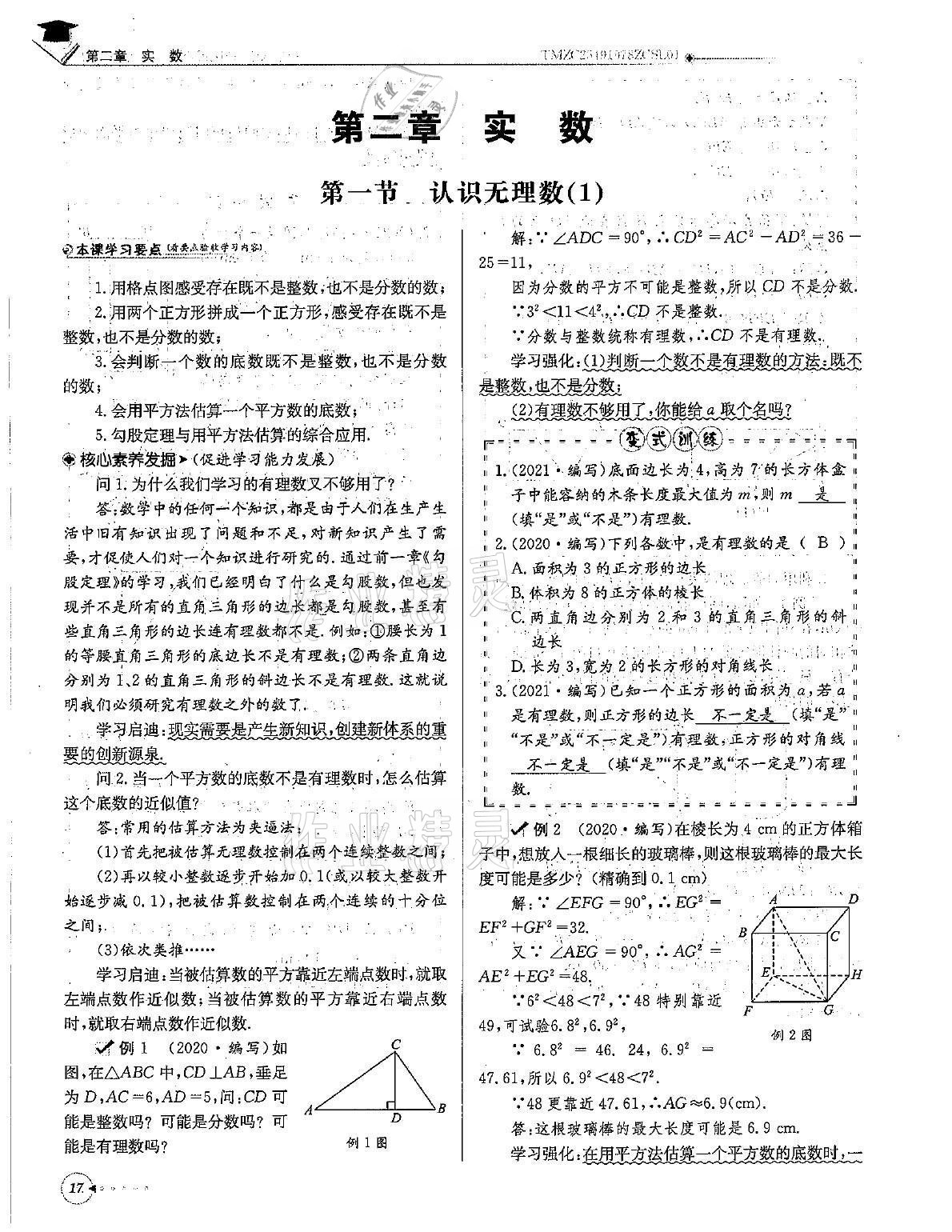 2021年初中数学每日核心导学八年级上册北师大版 第17页