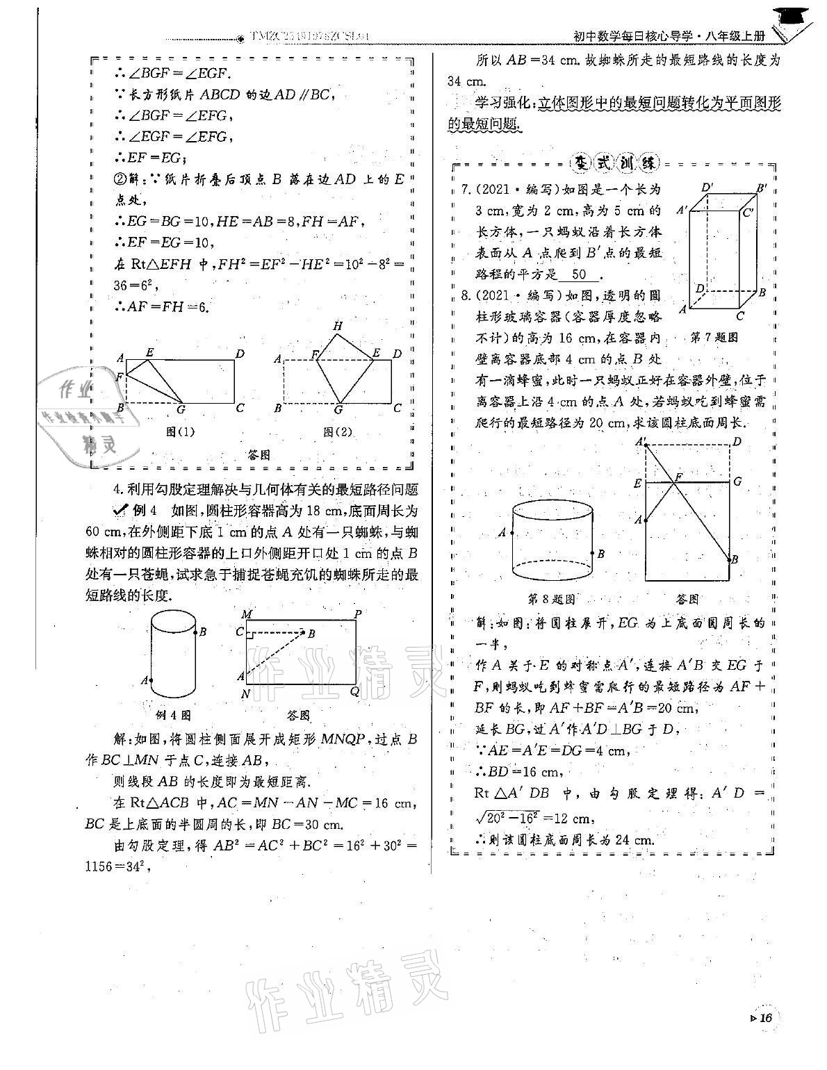 2021年初中数学每日核心导学八年级上册北师大版 第16页