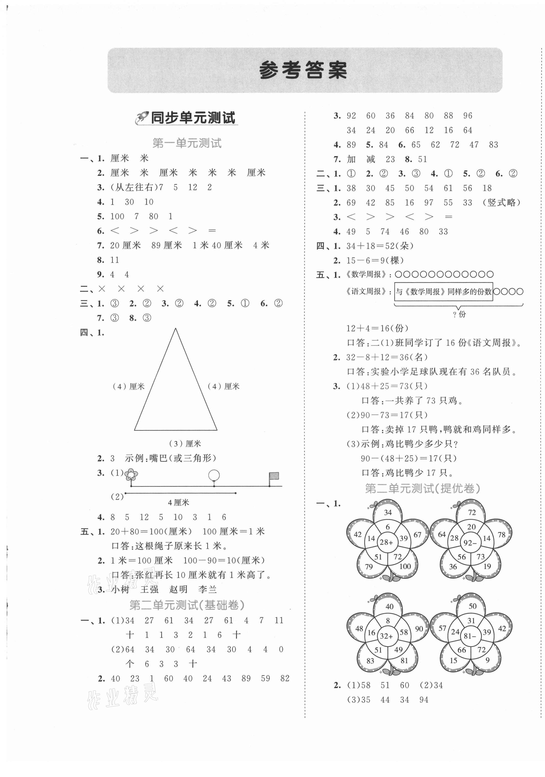 2021年53全優卷二年級數學上冊人教版 第1頁