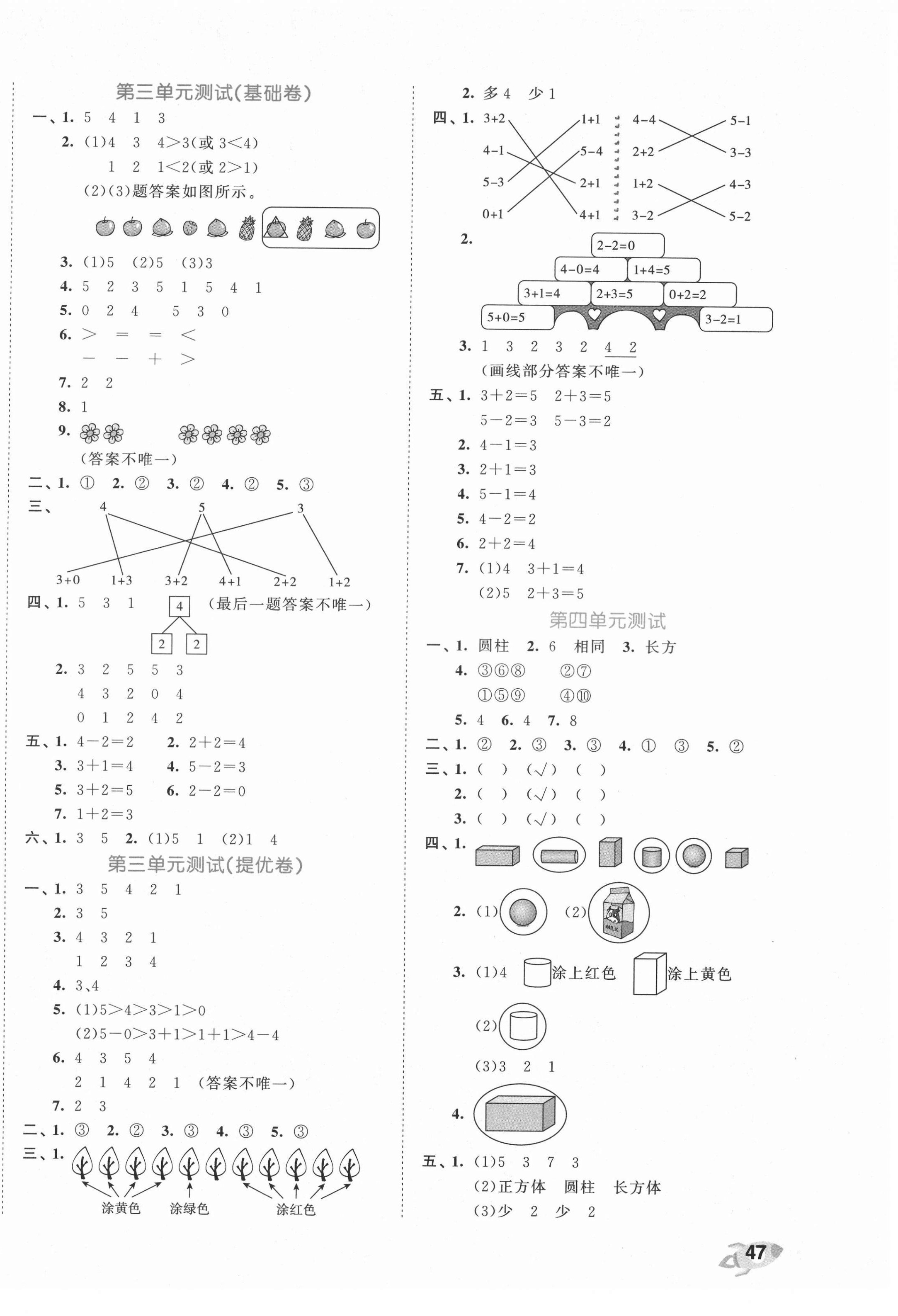 2021年53全優(yōu)卷一年級數(shù)學(xué)上冊人教版 第2頁