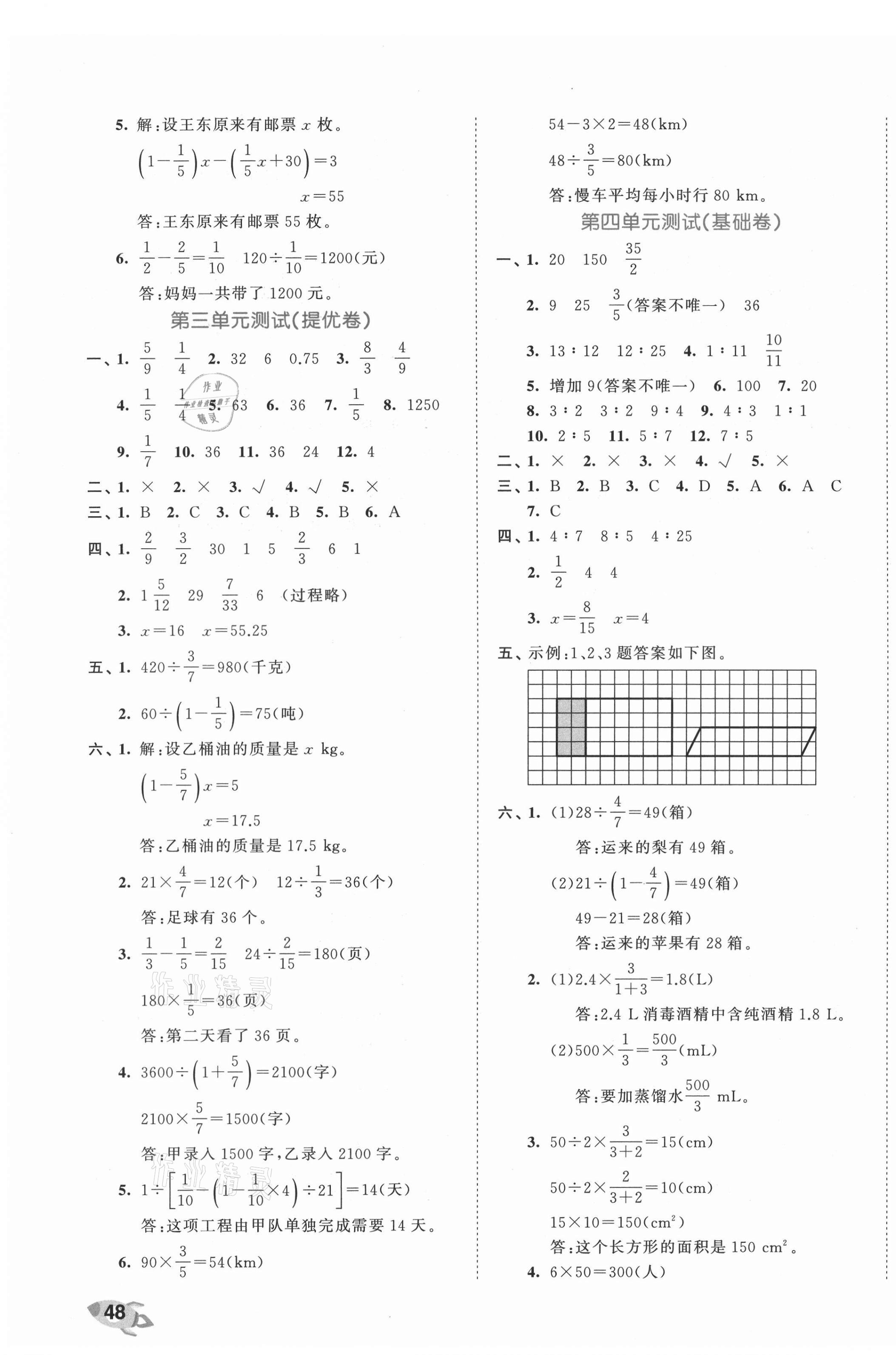 2021年53全優(yōu)卷六年級(jí)數(shù)學(xué)上冊(cè)人教版 第3頁(yè)