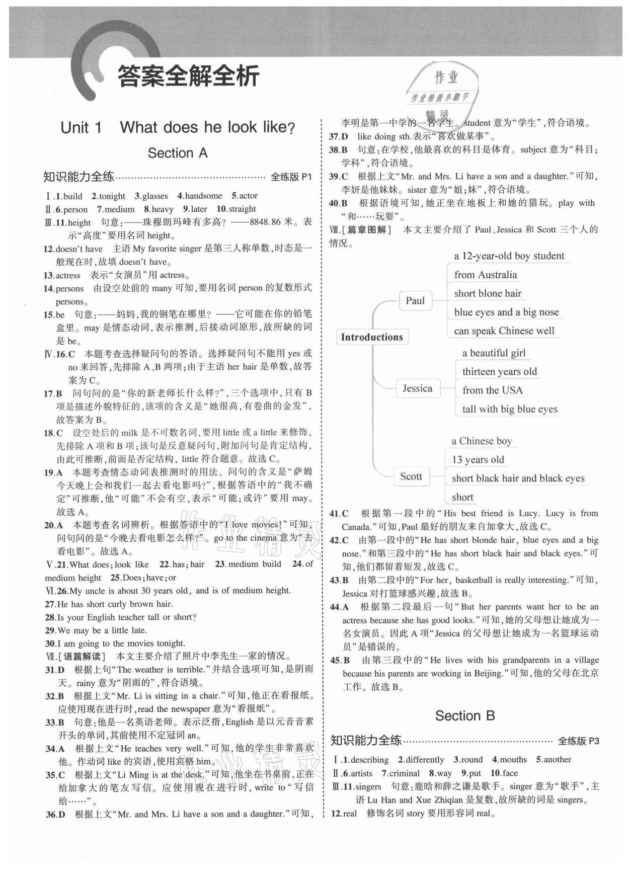 2021年5年中考3年模擬初中英語七年級上冊魯教版山東專版 第1頁