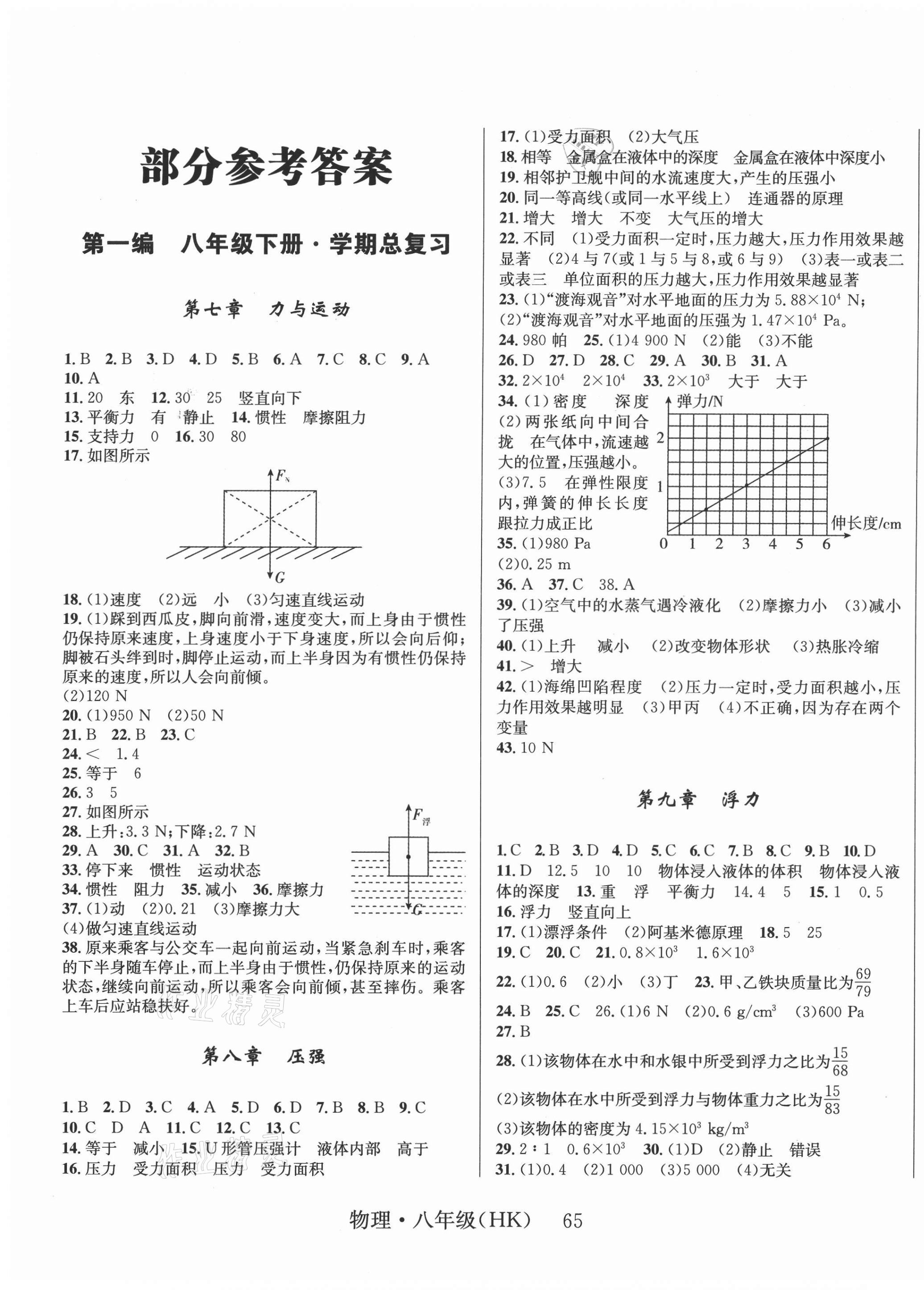 2021年開心暑假總復(fù)習(xí)八年級物理 第1頁