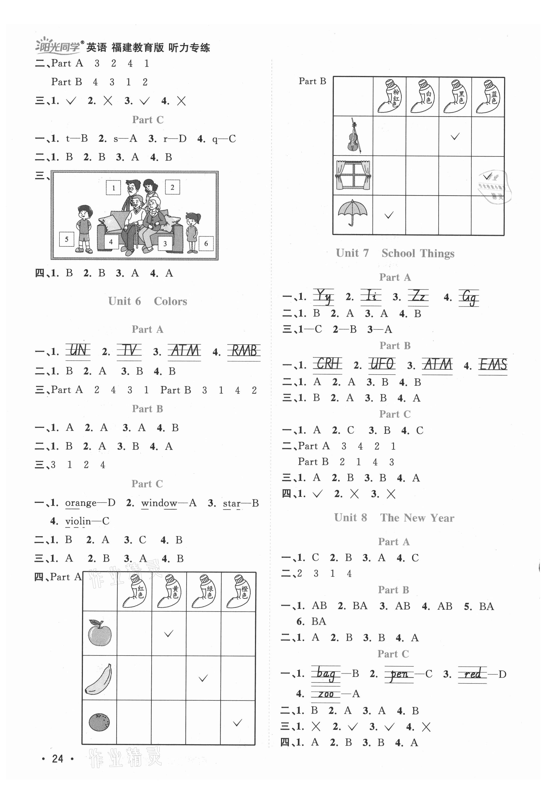 2021年陽光同學(xué)課時優(yōu)化作業(yè)三年級英語上冊福建教育版 第2頁