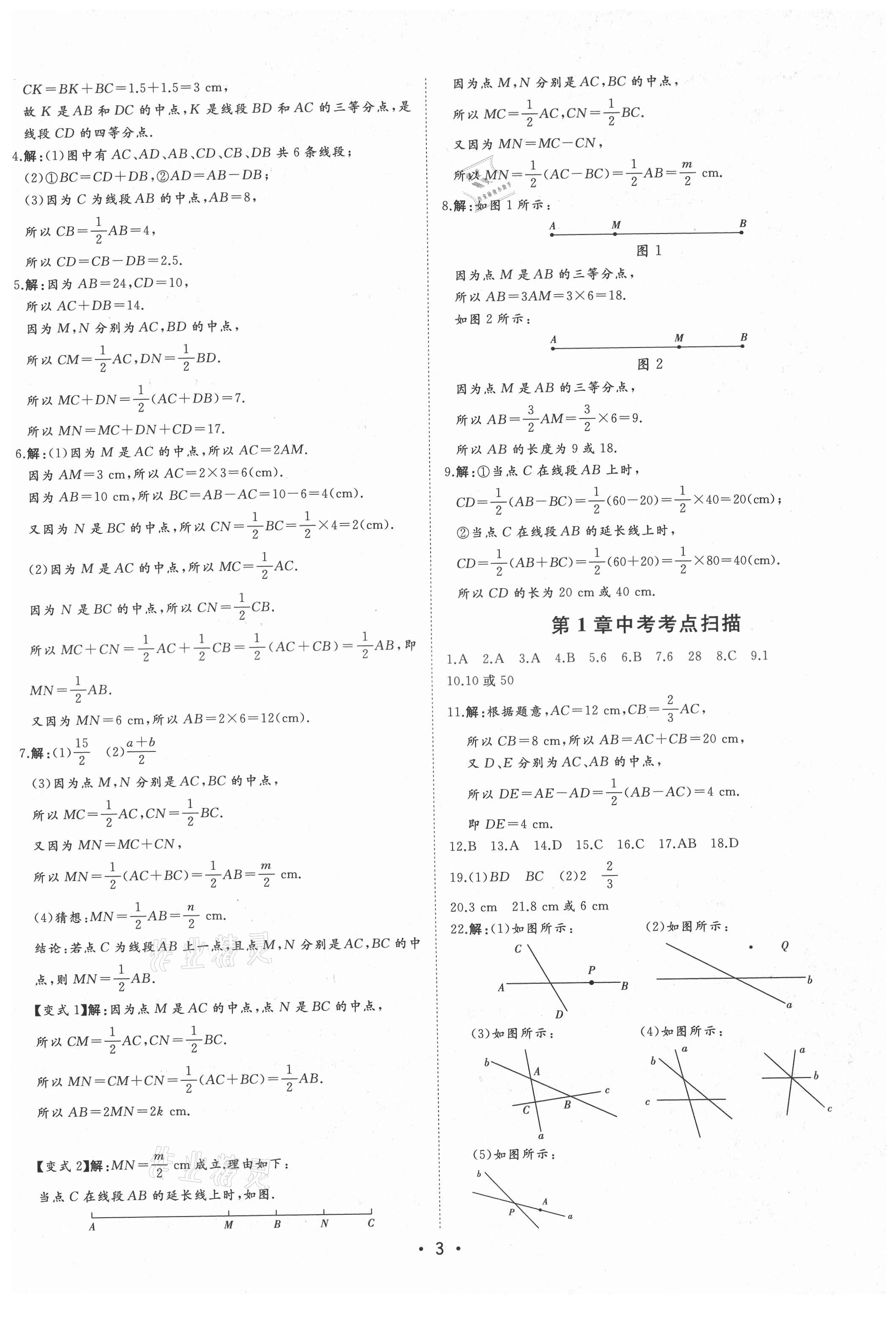 2021年初中新課標(biāo)名師學(xué)案智慧大課堂七年級數(shù)學(xué)上冊青島版 第3頁