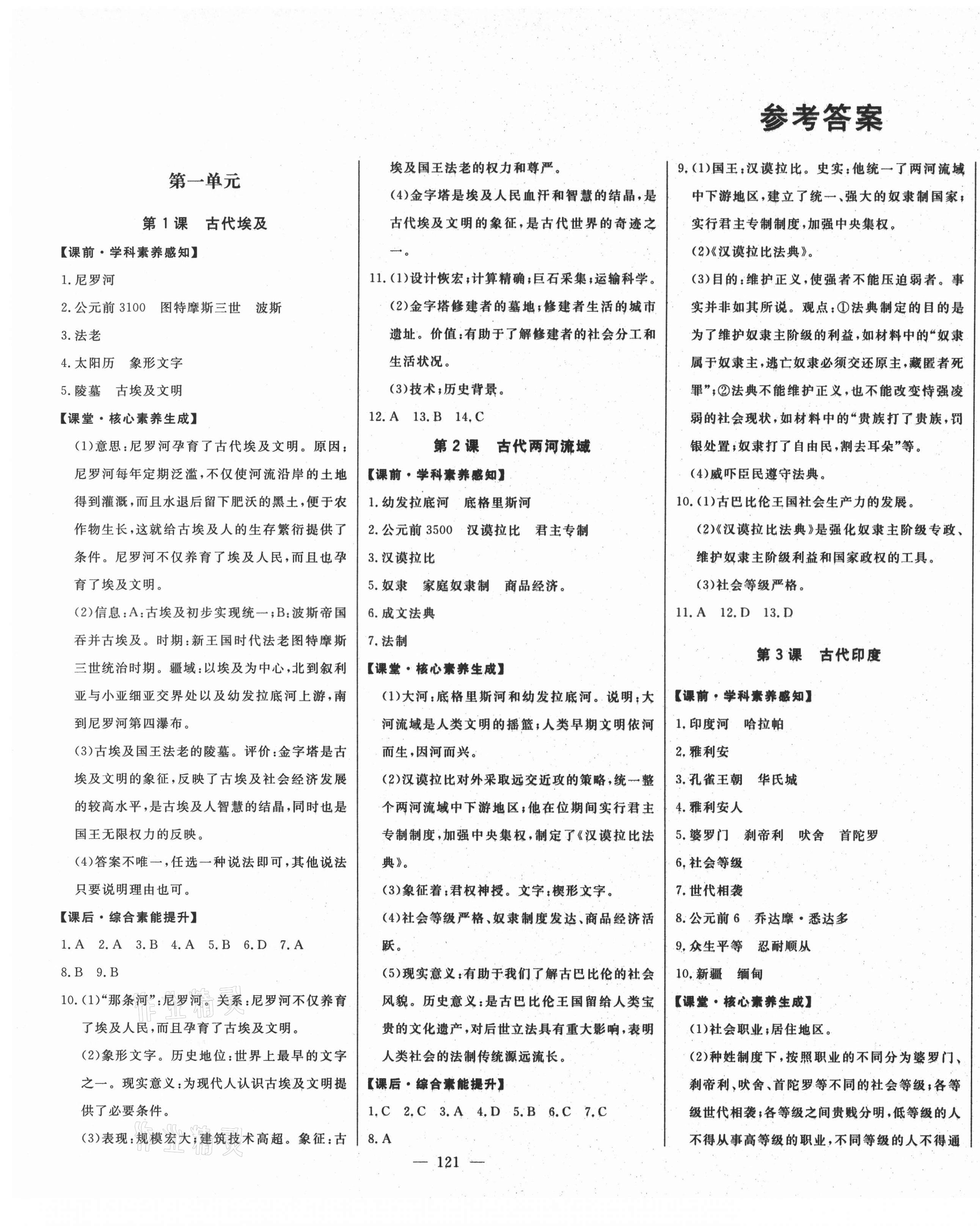 2021年初中新课标名师学案智慧大课堂九年级历史上册人教版 第1页