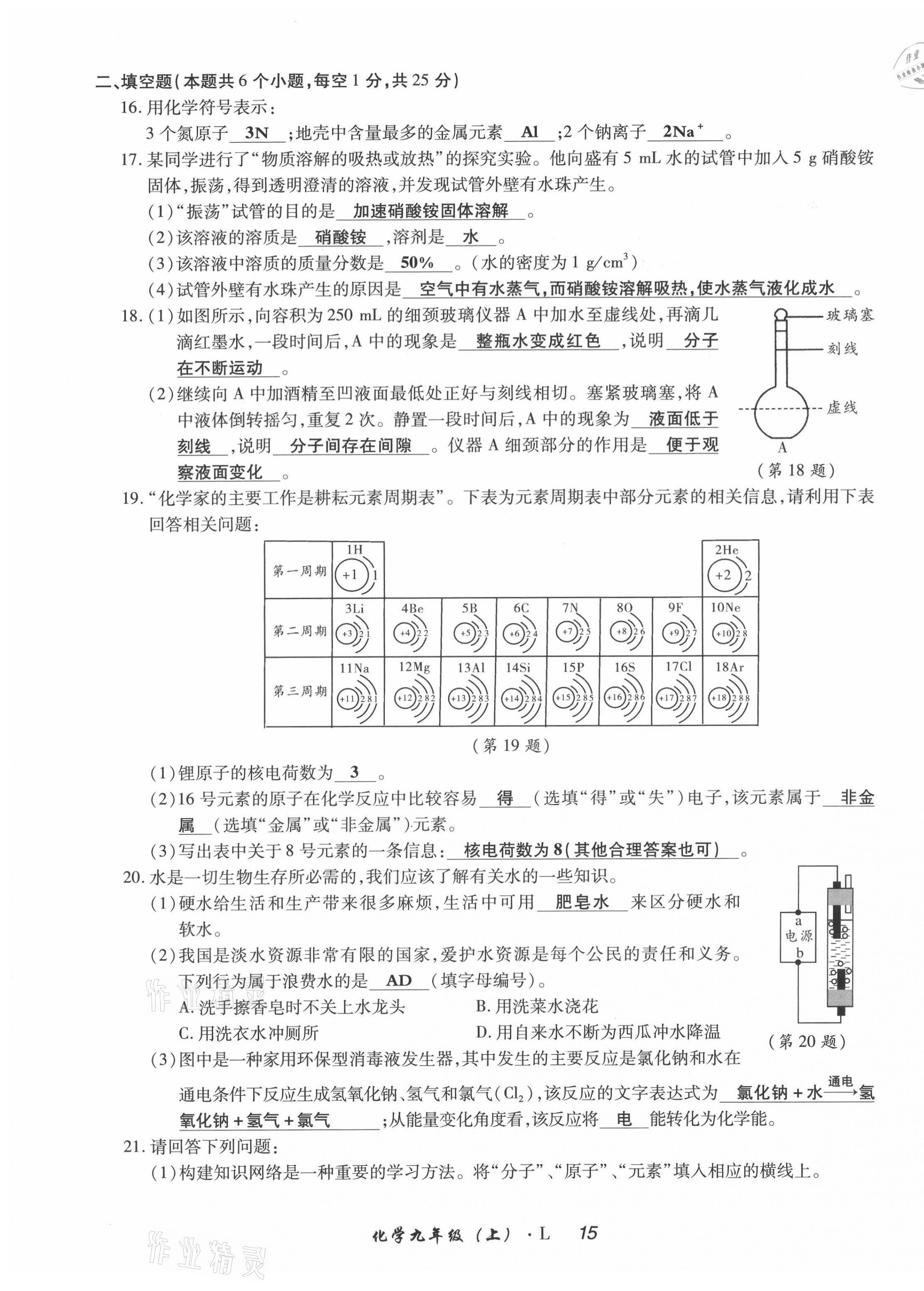 2021年高分突破課時(shí)達(dá)標(biāo)講練測(cè)九年級(jí)化學(xué)上冊(cè)魯教版 第15頁