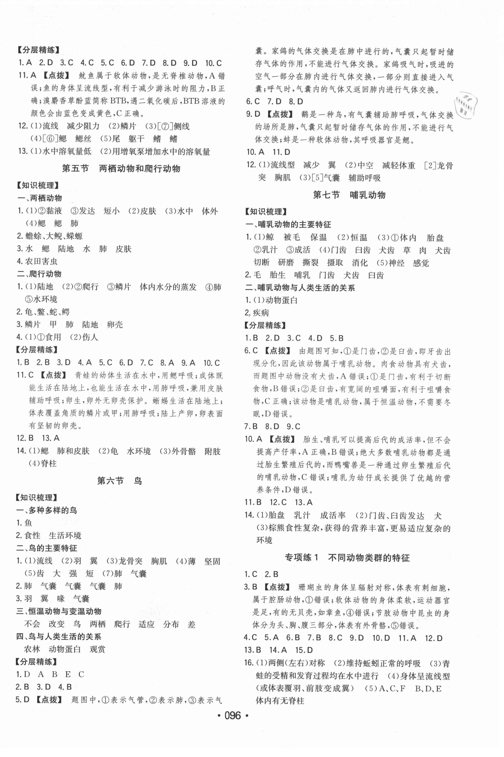 2021年一本同步訓(xùn)練八年級(jí)生物上冊(cè)人教版 第2頁(yè)