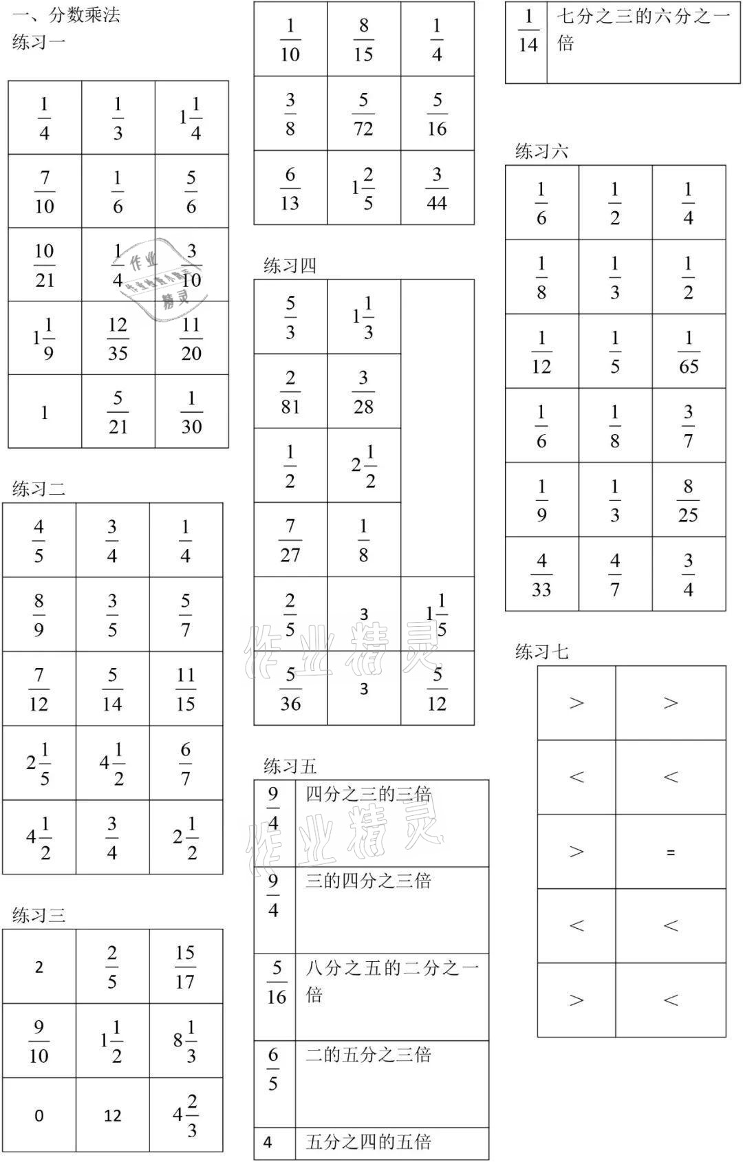 2021年數(shù)學(xué)口算每天一練六年級(jí)上冊(cè)人教版 參考答案第1頁(yè)