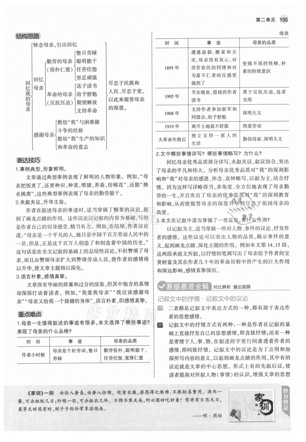 2021年教材課本八年級語文上冊人教版54制 參考答案第12頁