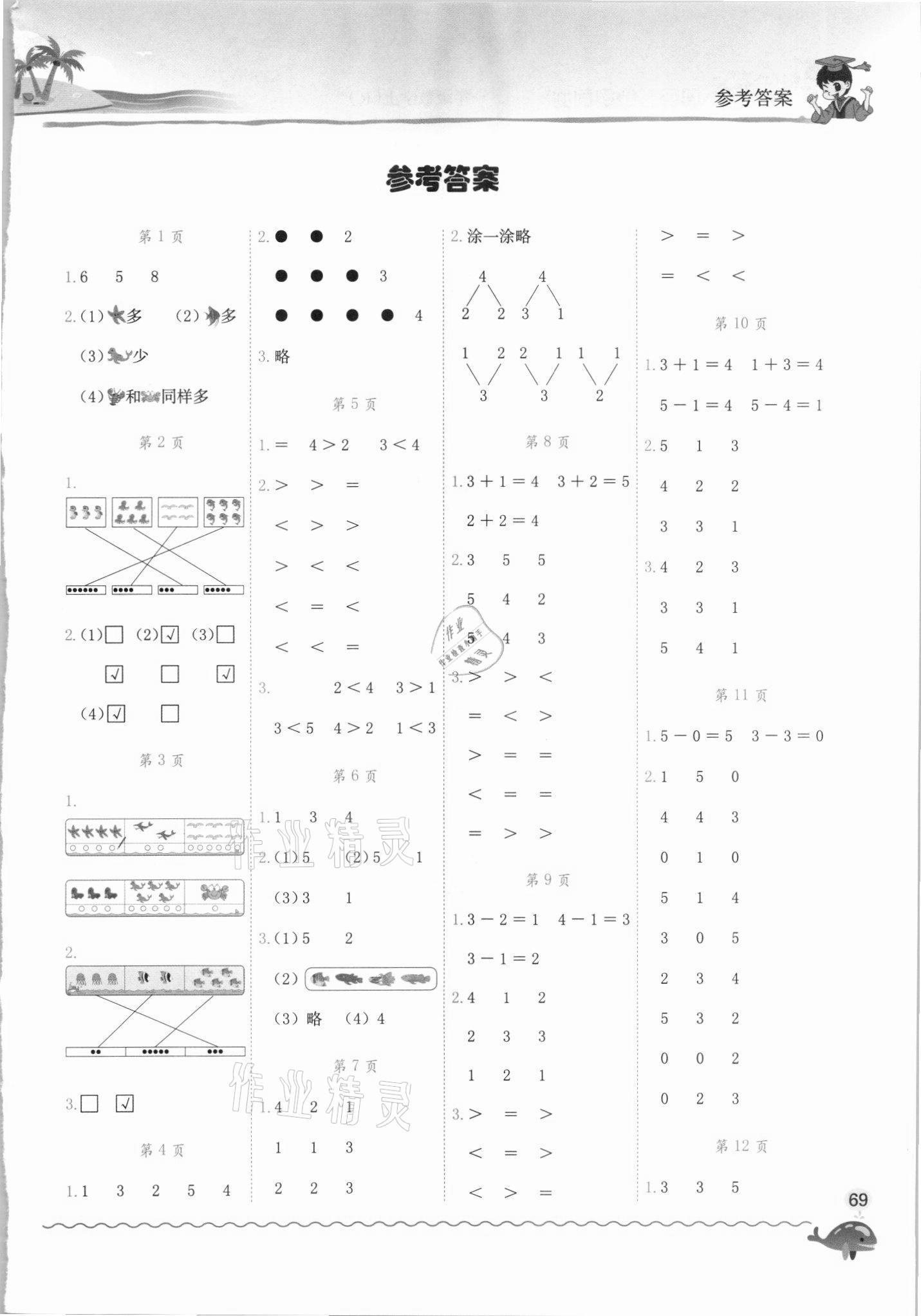 2021年黄冈小状元口算速算练习册一年级数学上册人教版 第1页