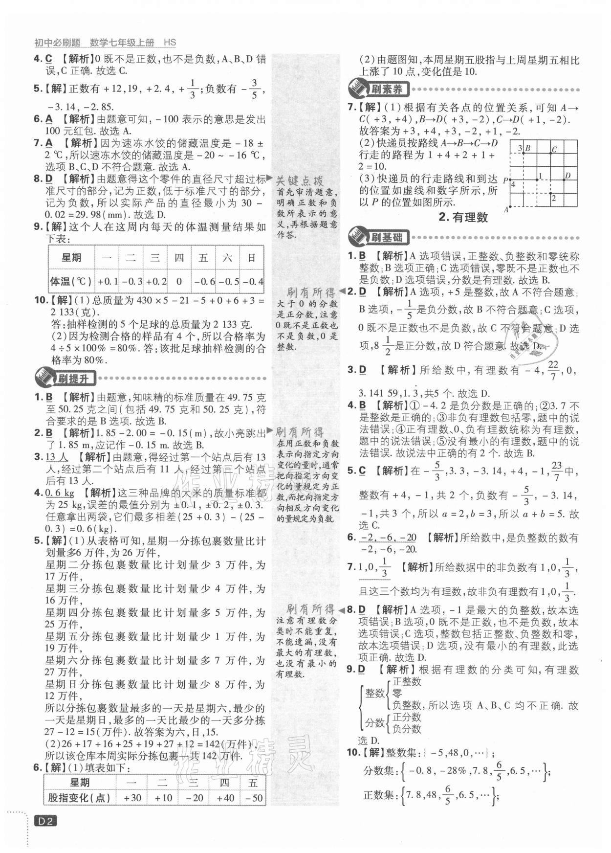 2021年初中必刷題七年級(jí)數(shù)學(xué)上冊(cè)華師大版 第2頁