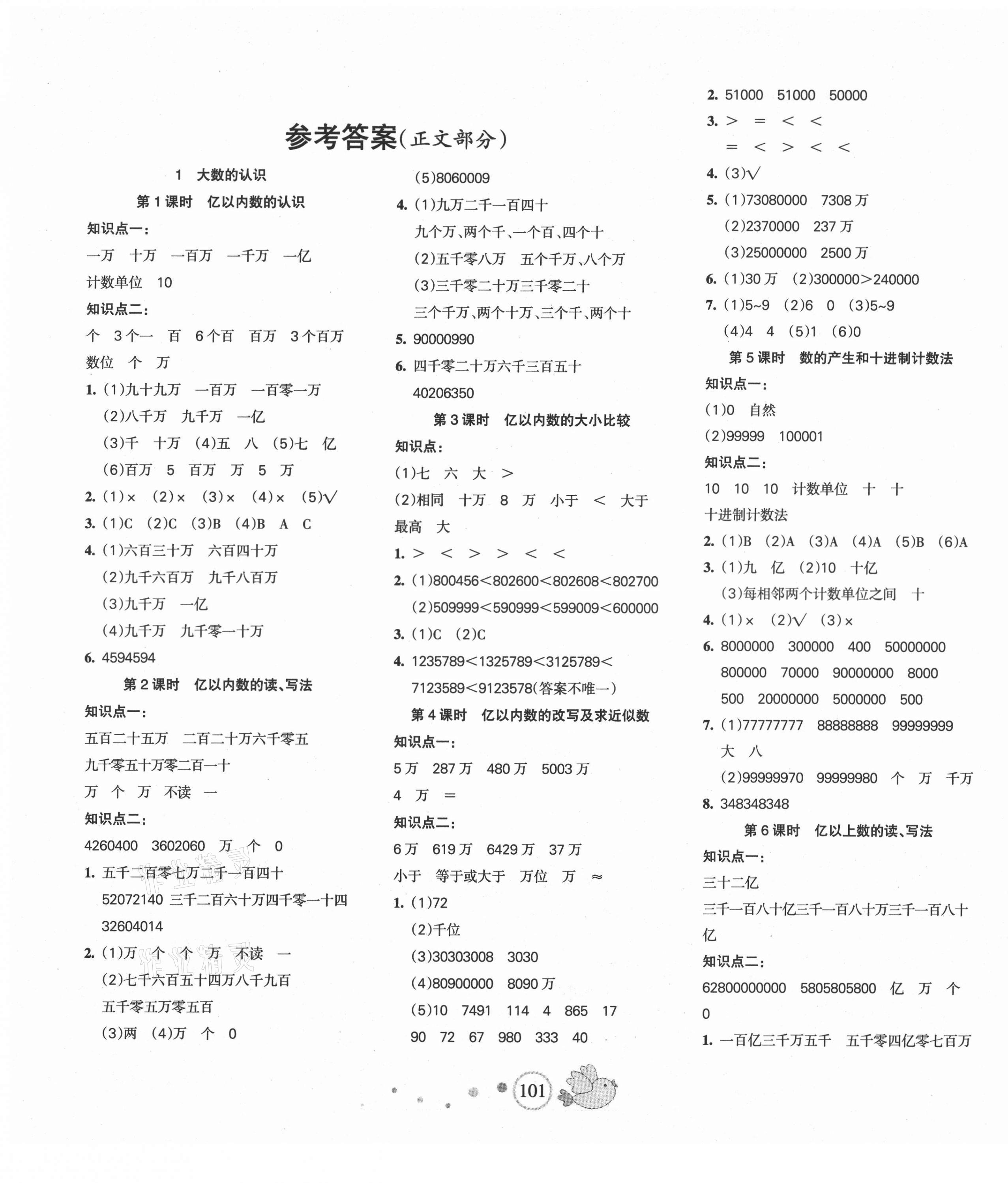 2021年整合集訓(xùn)天天練四年級數(shù)學(xué)上冊人教版 第1頁