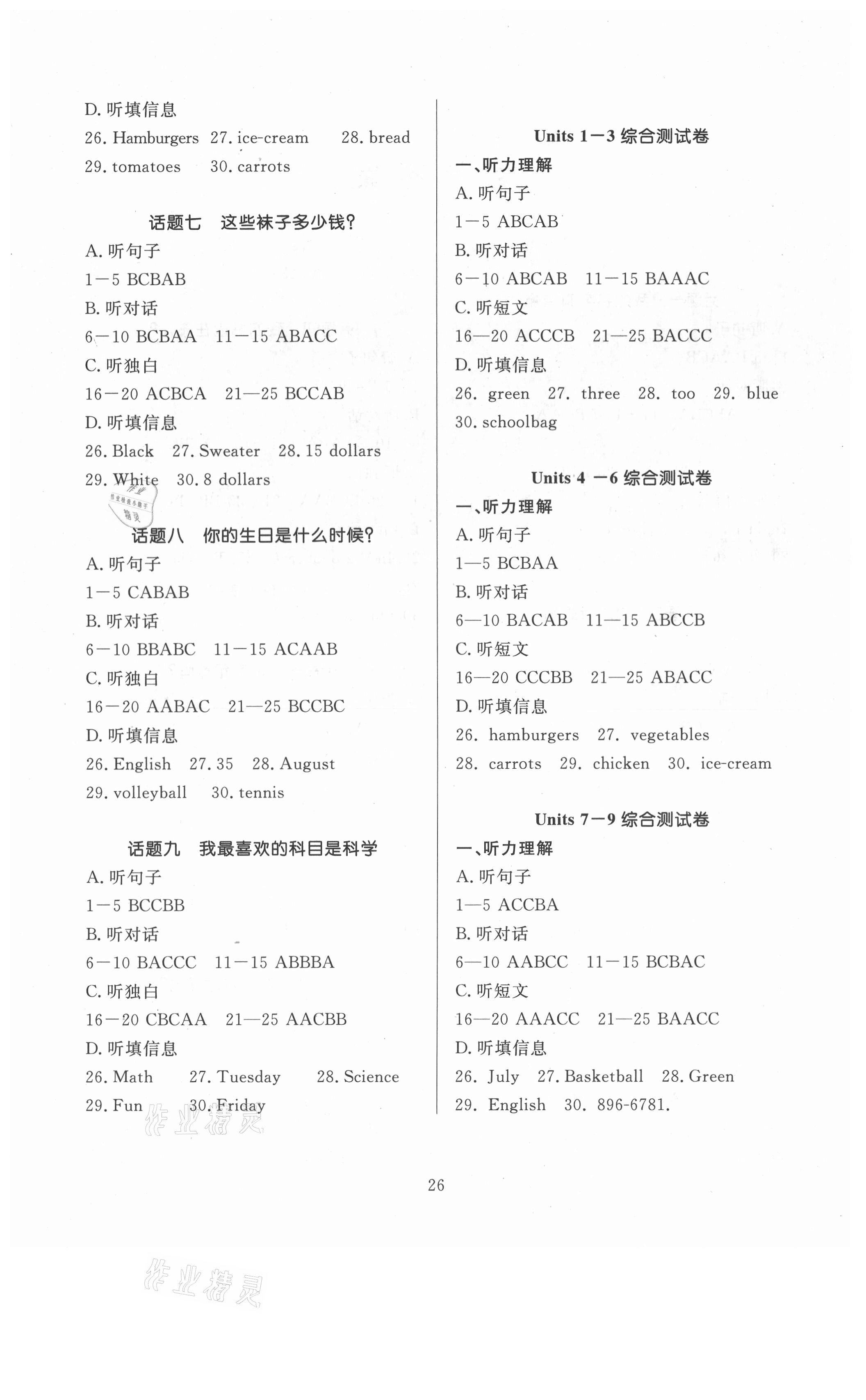 2021年課堂過(guò)關(guān)循環(huán)練七年級(jí)英語(yǔ)上冊(cè)人教版 第2頁(yè)