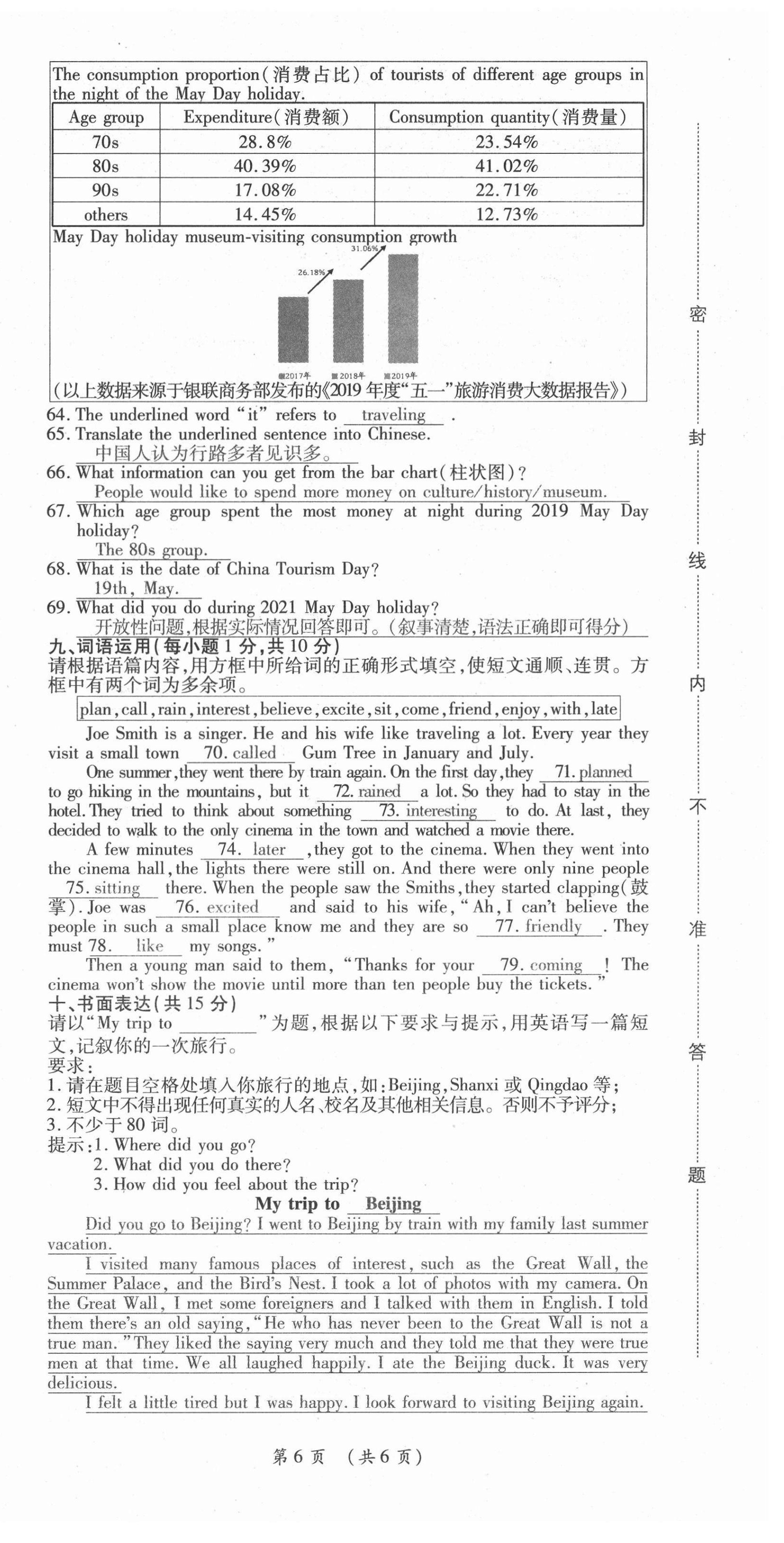 2021年名师学案八年级英语上册人教版山西专版 参考答案第12页