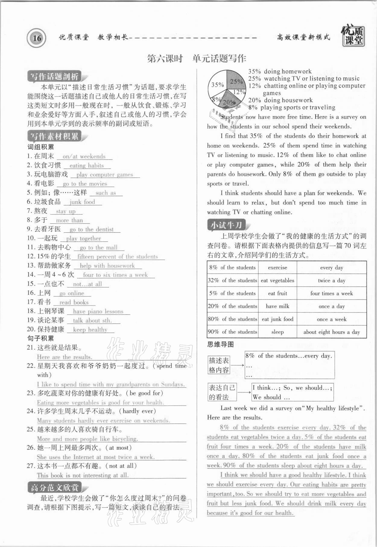 2021年名師學(xué)案八年級英語上冊人教版山西專版 參考答案第40頁