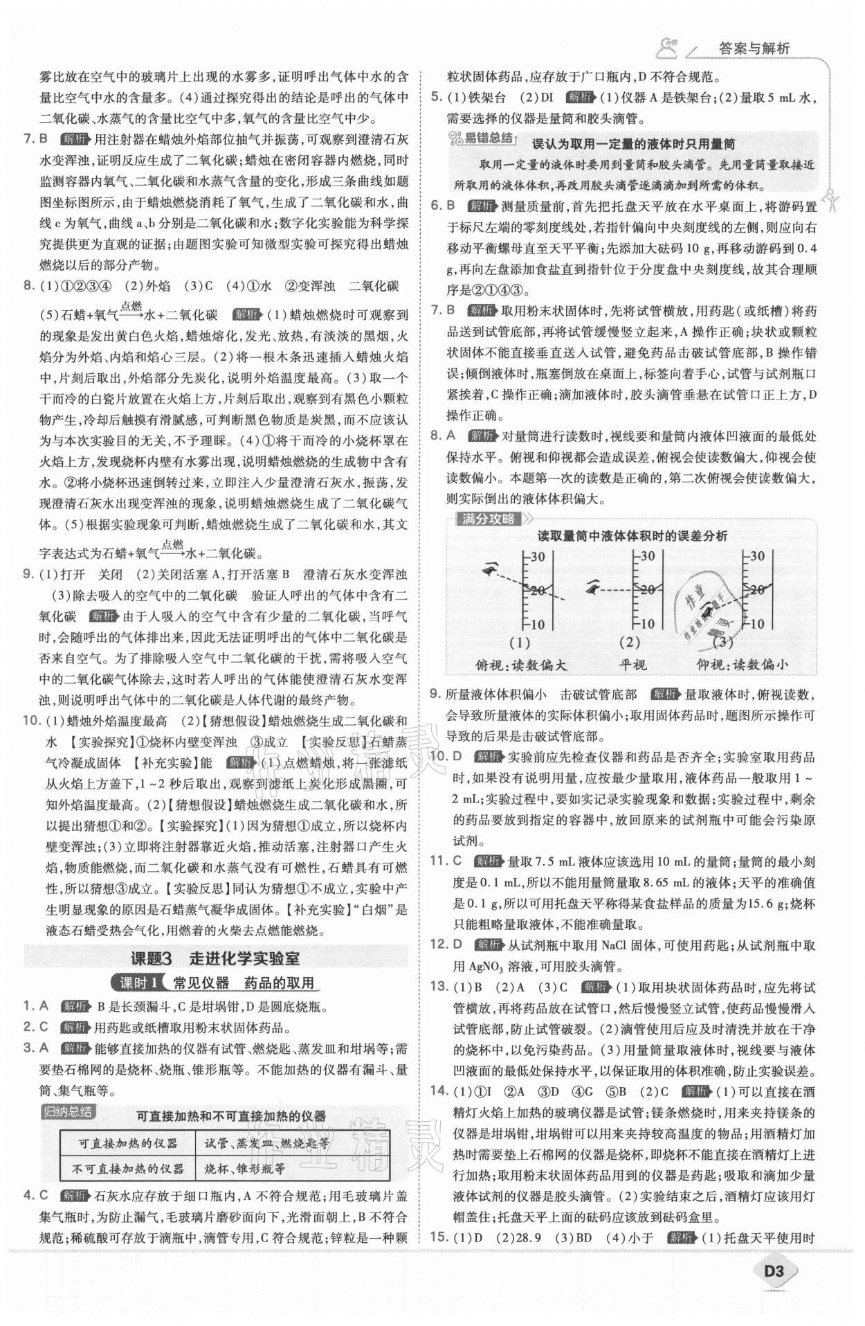 2021年少年班九年級化學(xué)上冊人教版 參考答案第6頁