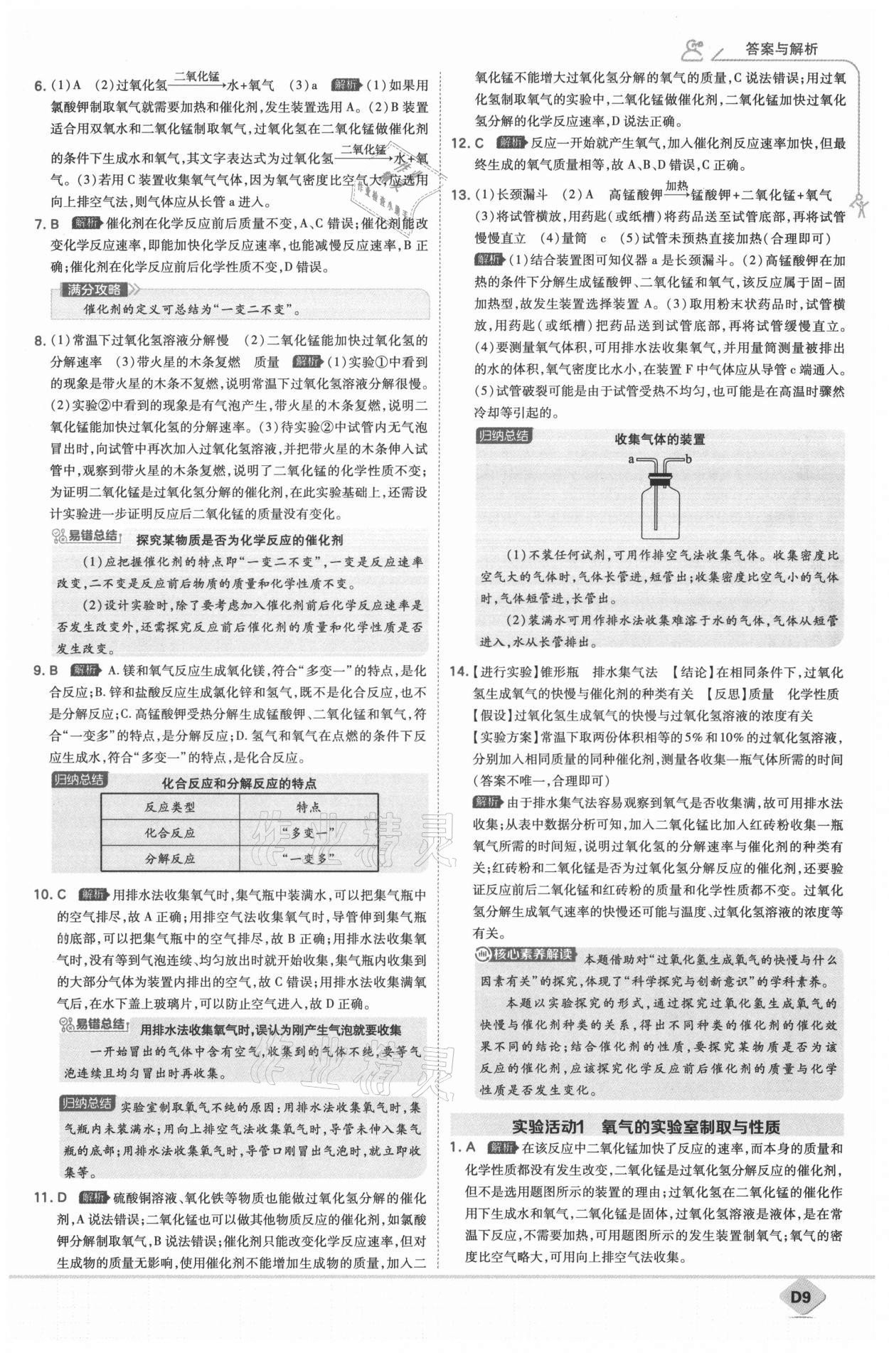 2021年少年班九年級化學上冊人教版 參考答案第12頁