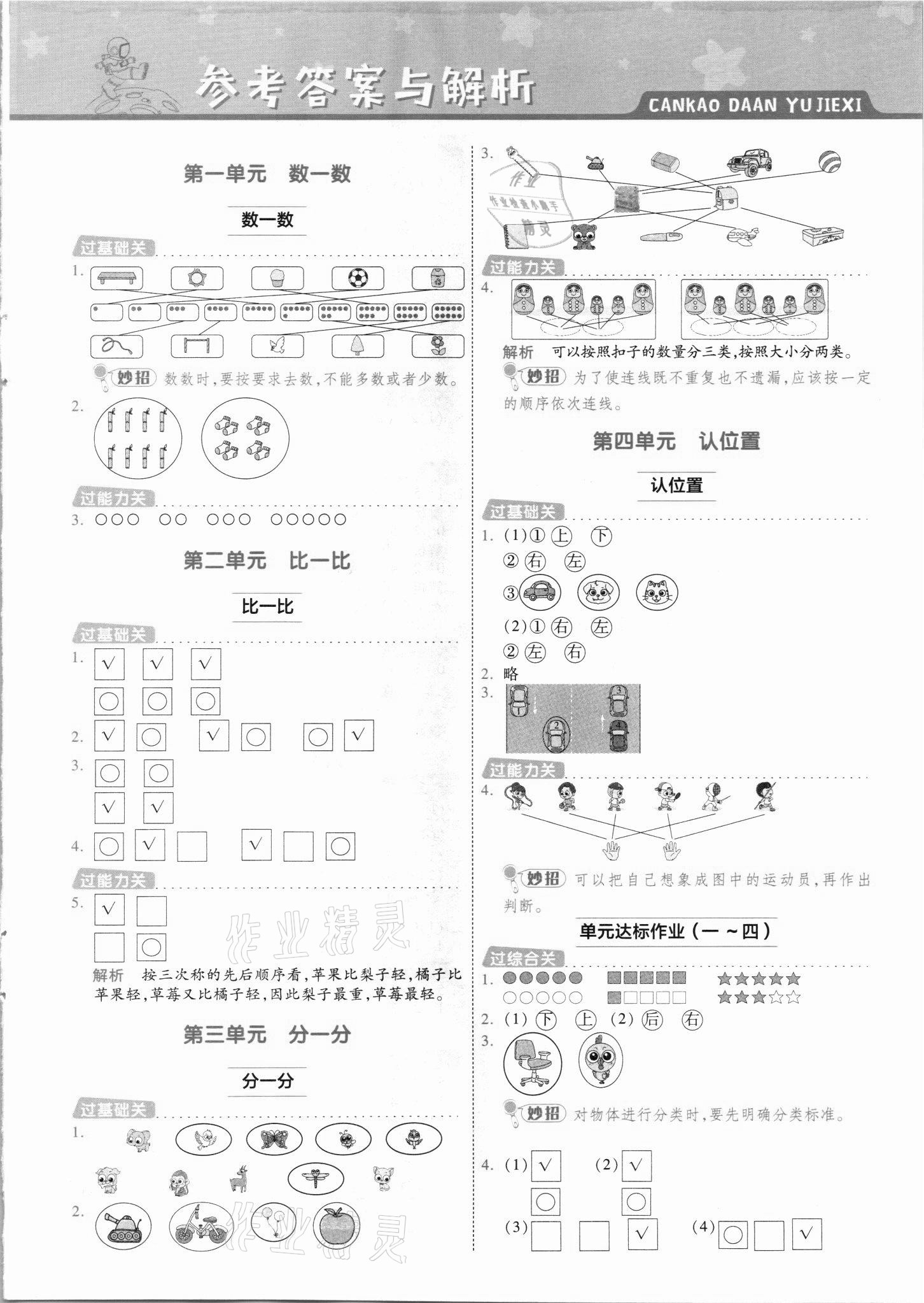 2021年一遍過(guò)一年級(jí)數(shù)學(xué)上冊(cè)蘇教版 第1頁(yè)