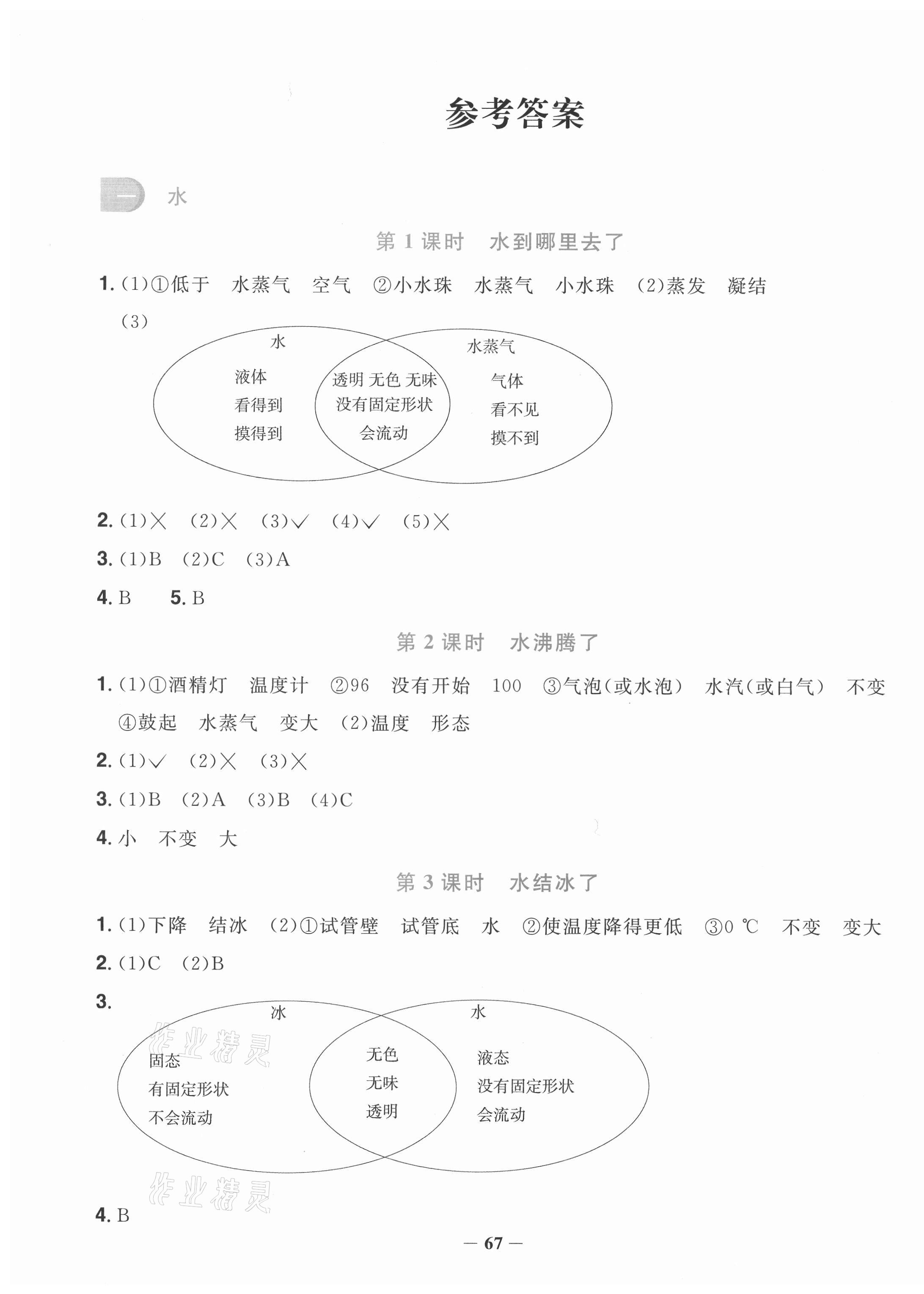 2021年陽光同學(xué)課時優(yōu)化作業(yè)三年級科學(xué)上冊教科版 第1頁