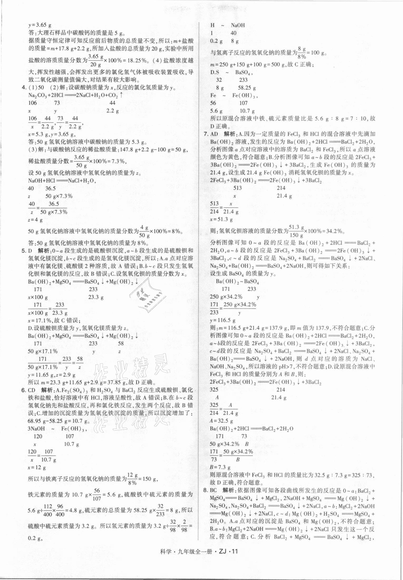 2021年經綸學典學霸九年級科學全一冊浙教版 第11頁