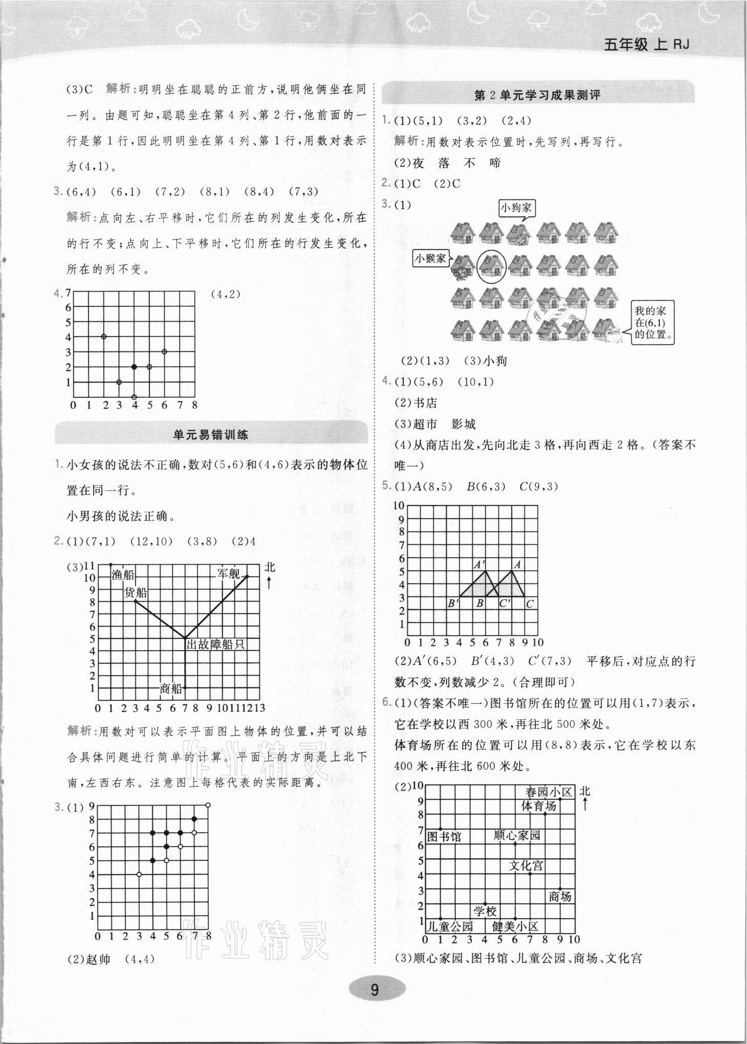 2021年黃岡同步練一日一練五年級(jí)數(shù)學(xué)上冊人教版 參考答案第9頁