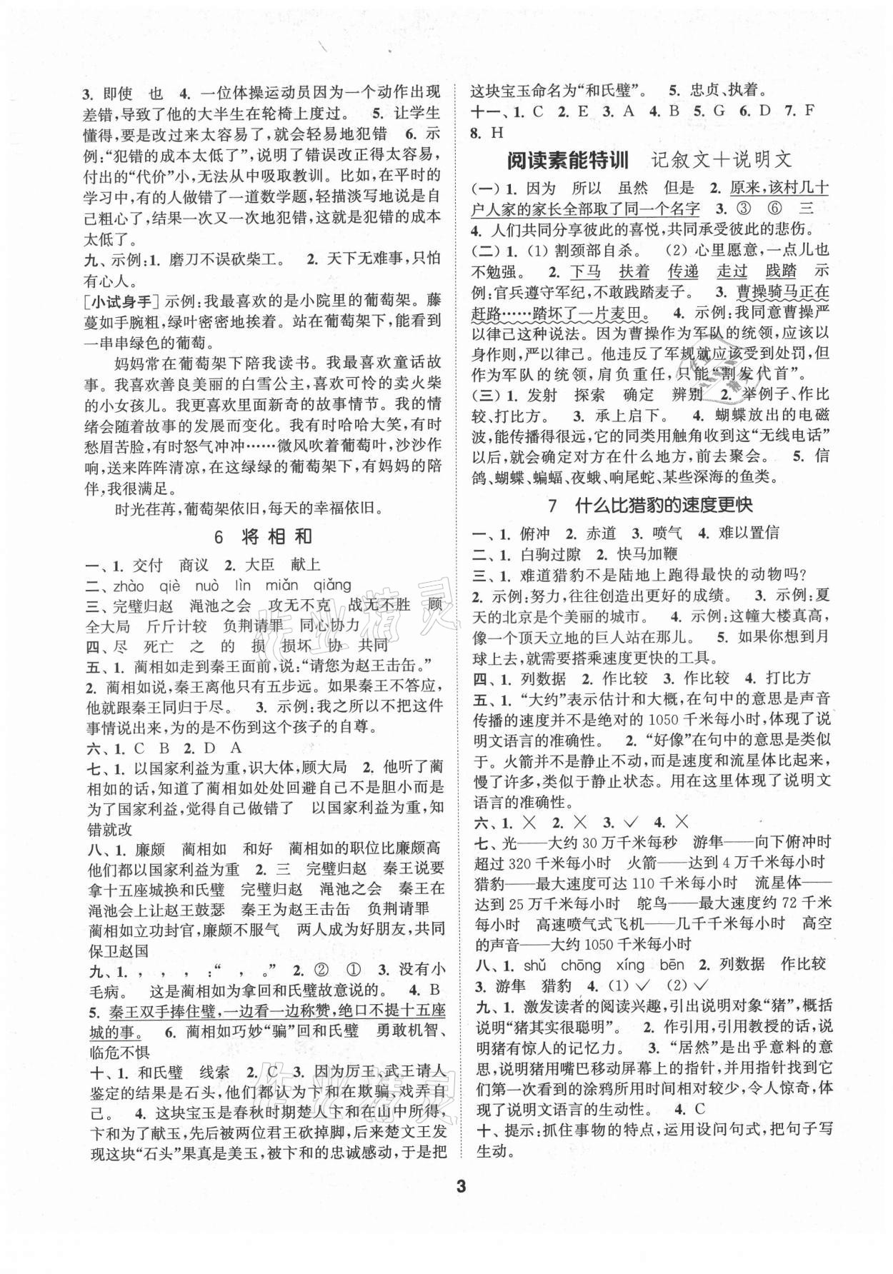 2021年拔尖特訓(xùn)五年級語文上冊人教版 第3頁