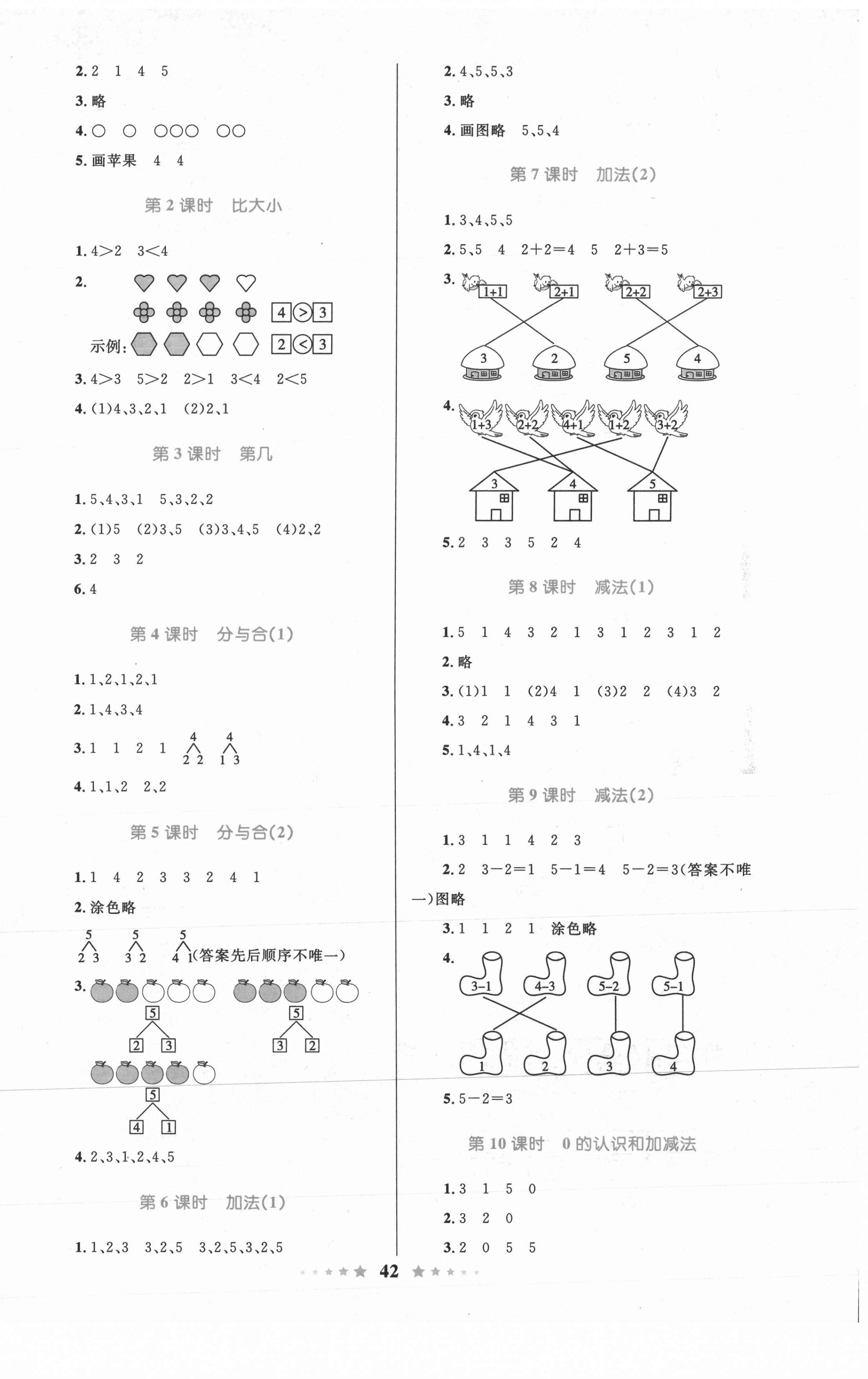 2021年同步测控全优设计一年级数学上册人教版 第2页