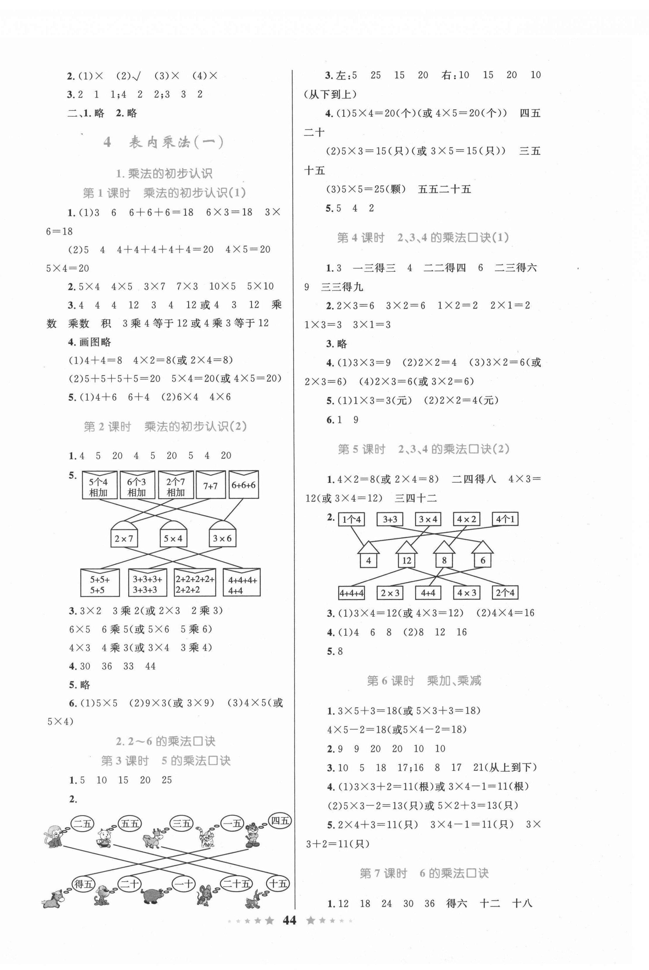 2021年小学同步测控全优设计二年级数学上册人教版 第4页