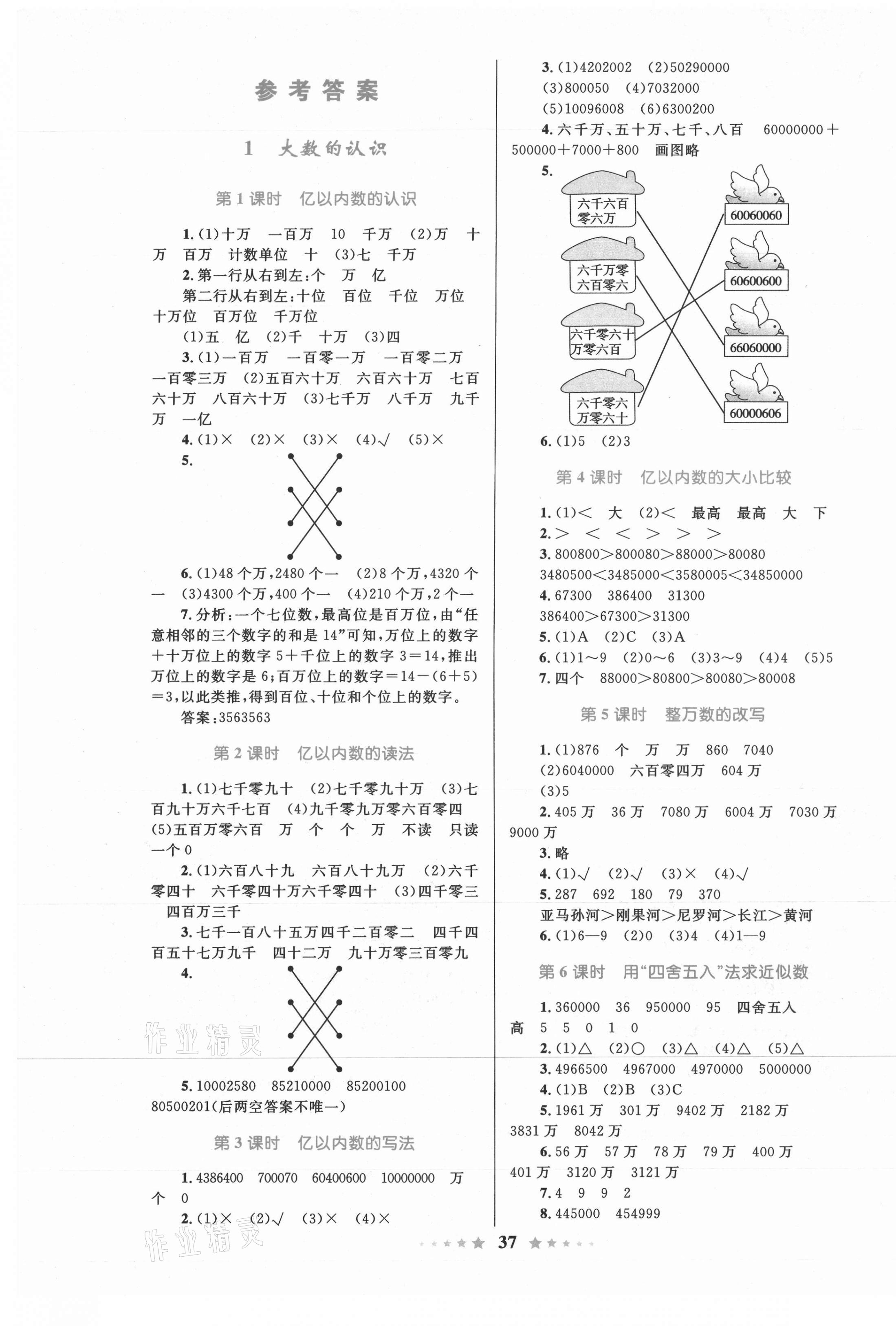 2021年同步測控全優(yōu)設計四年級數(shù)學上冊人教版 第1頁