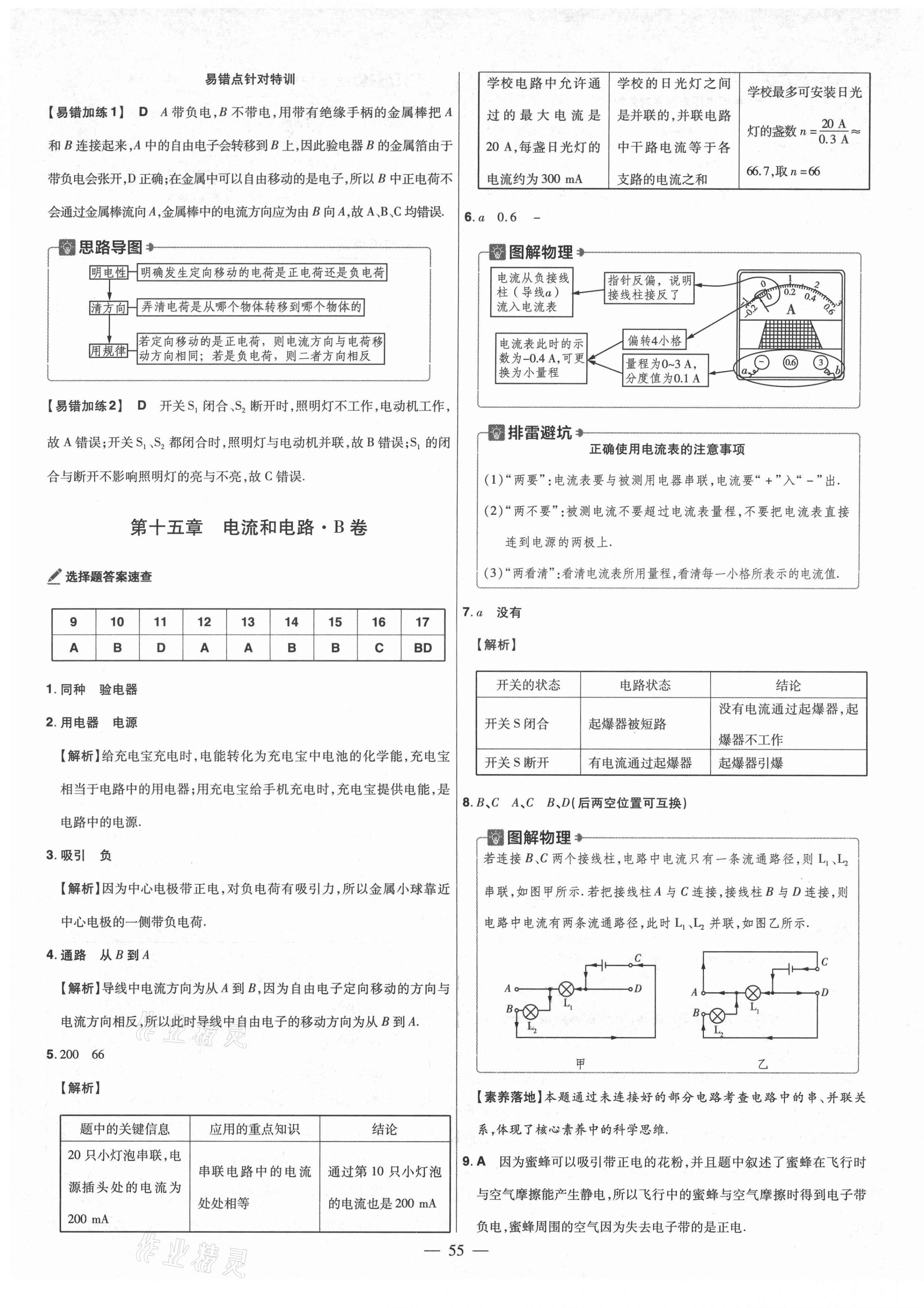 2021年金考卷活頁題選九年級物理全一冊人教版 參考答案第9頁