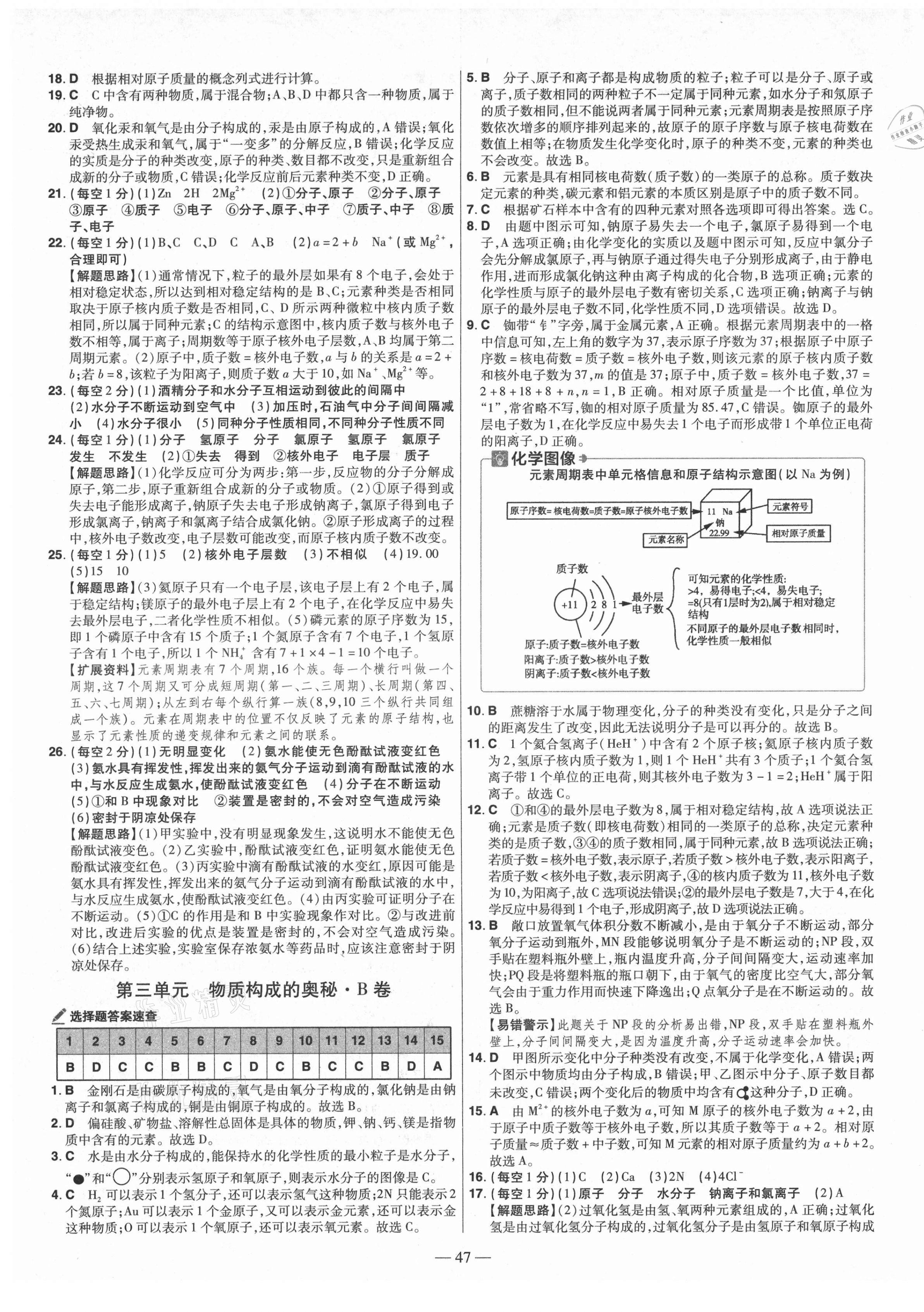 2021年金考卷活頁題選九年級化學(xué)上冊人教版 參考答案第5頁