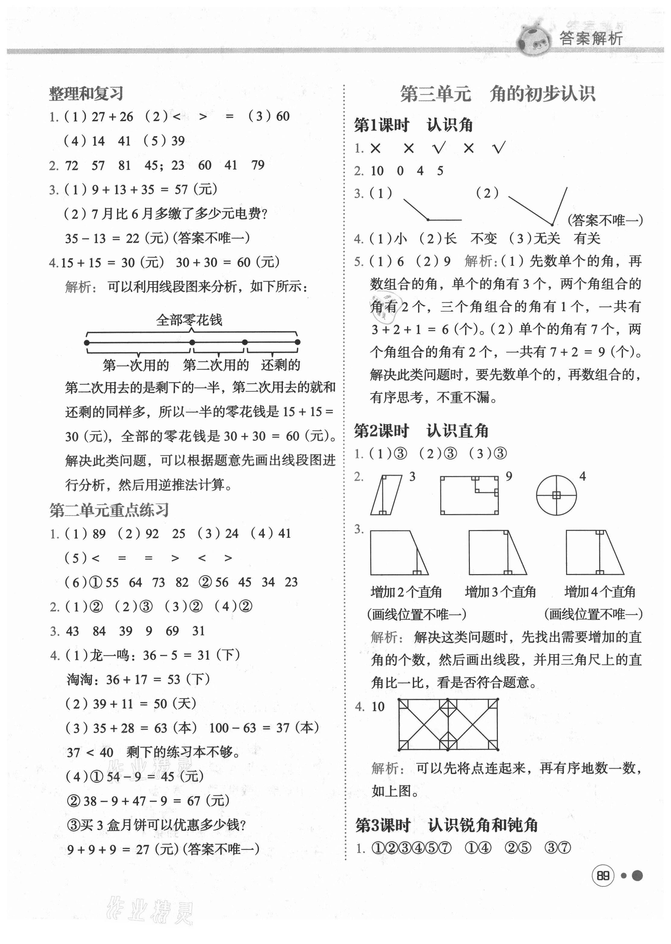 2021年黃岡小狀元練重點二年級數學上冊人教版 第5頁