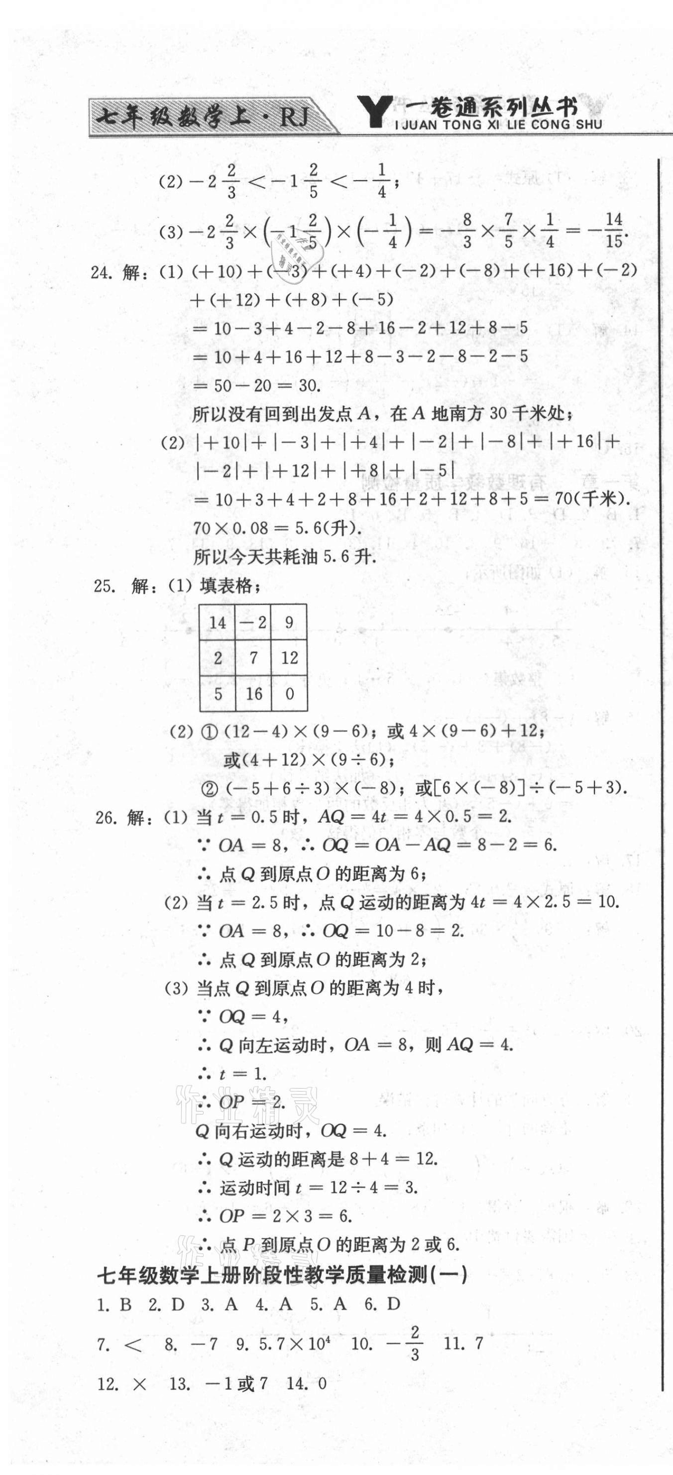 2021年同步優(yōu)化測試卷一卷通七年級數(shù)學(xué)上冊人教版 第10頁