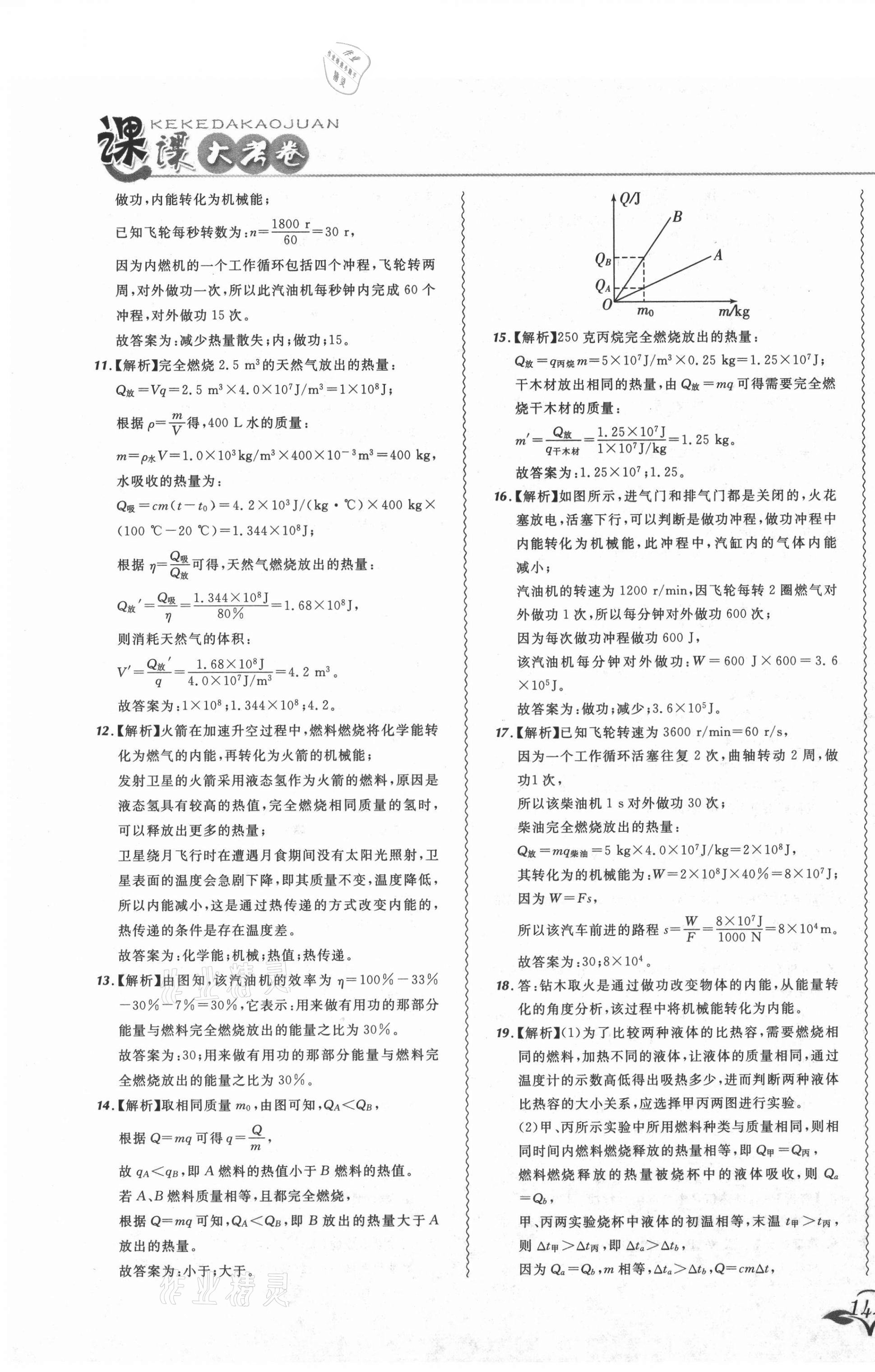 2021年北大綠卡課課大考卷九年級物理全一冊人教版吉林專版 第11頁