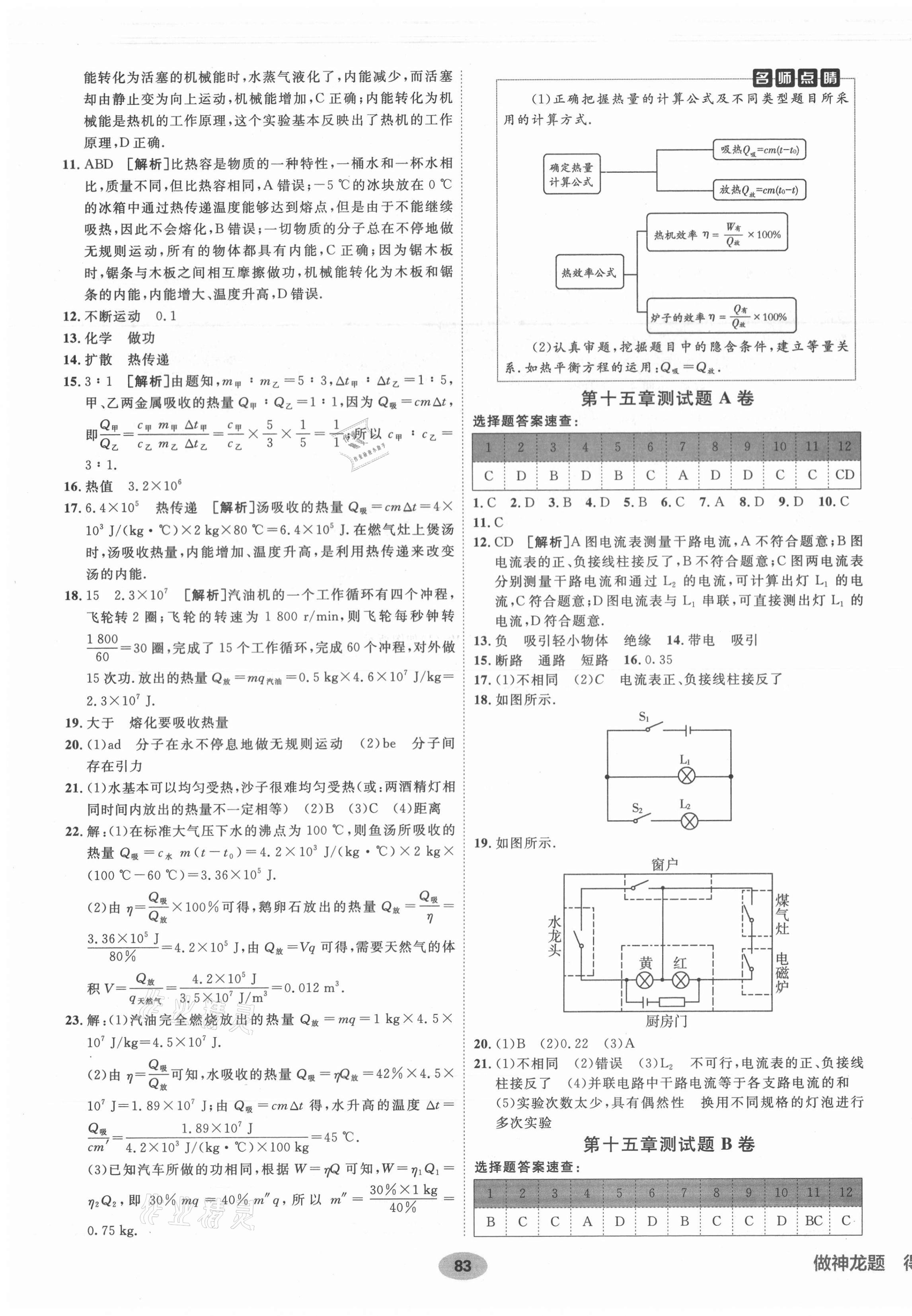 2021年海淀單元測試AB卷九年級物理全一冊人教版 第3頁