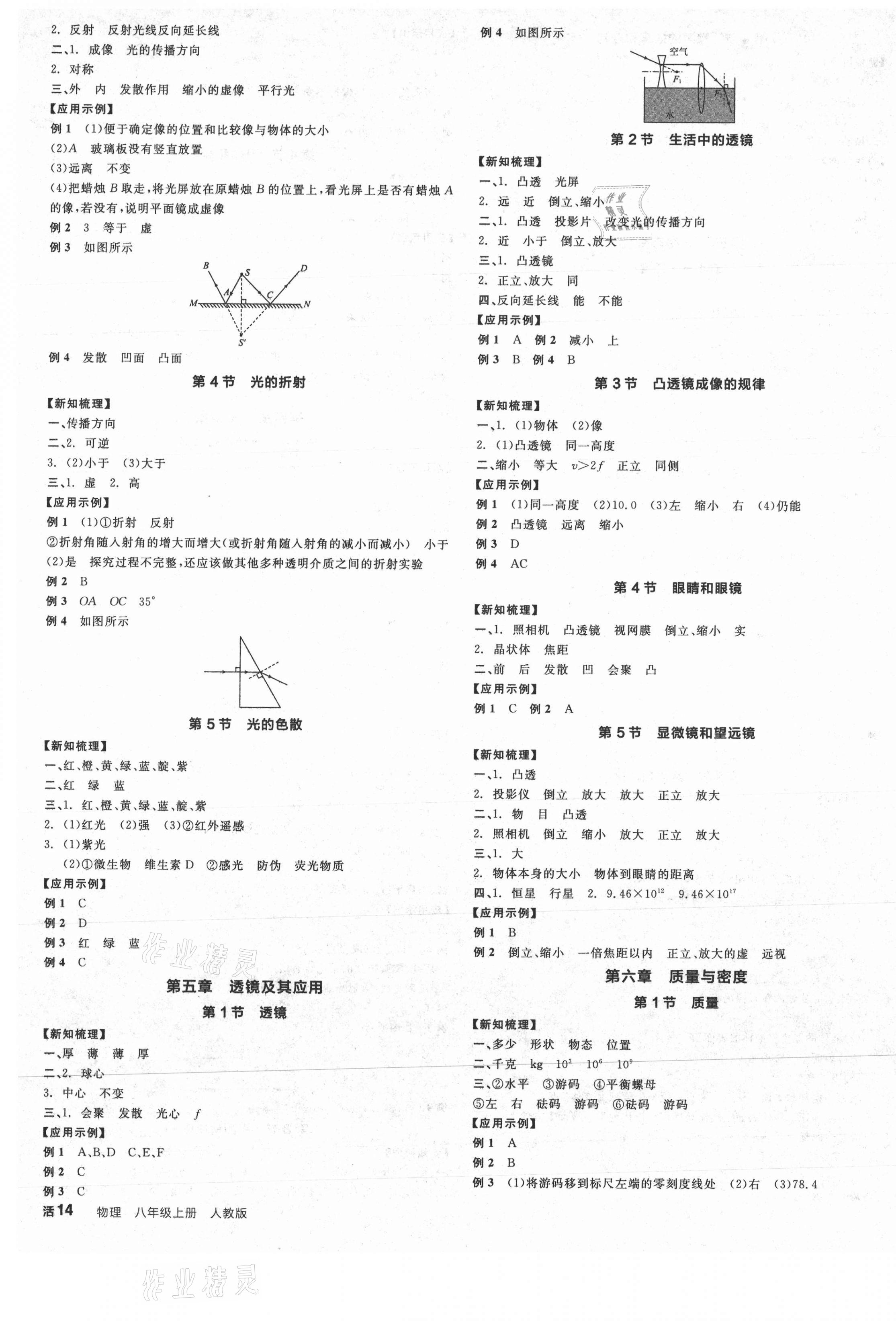 2021年全品学练考八年级物理上册人教版江西专版 第11页