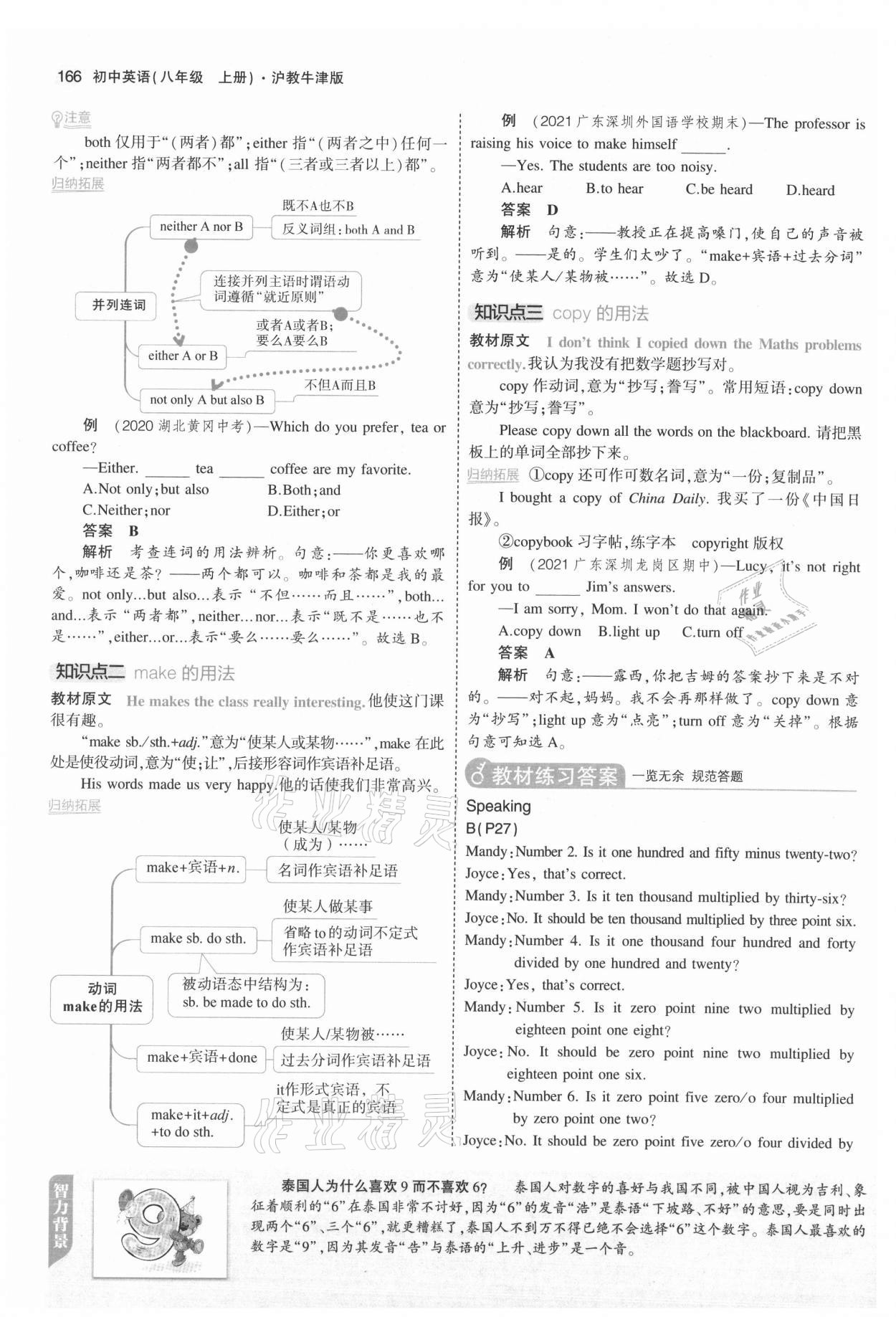 2021年教材課本八年級英語上冊滬教牛津版 參考答案第16頁