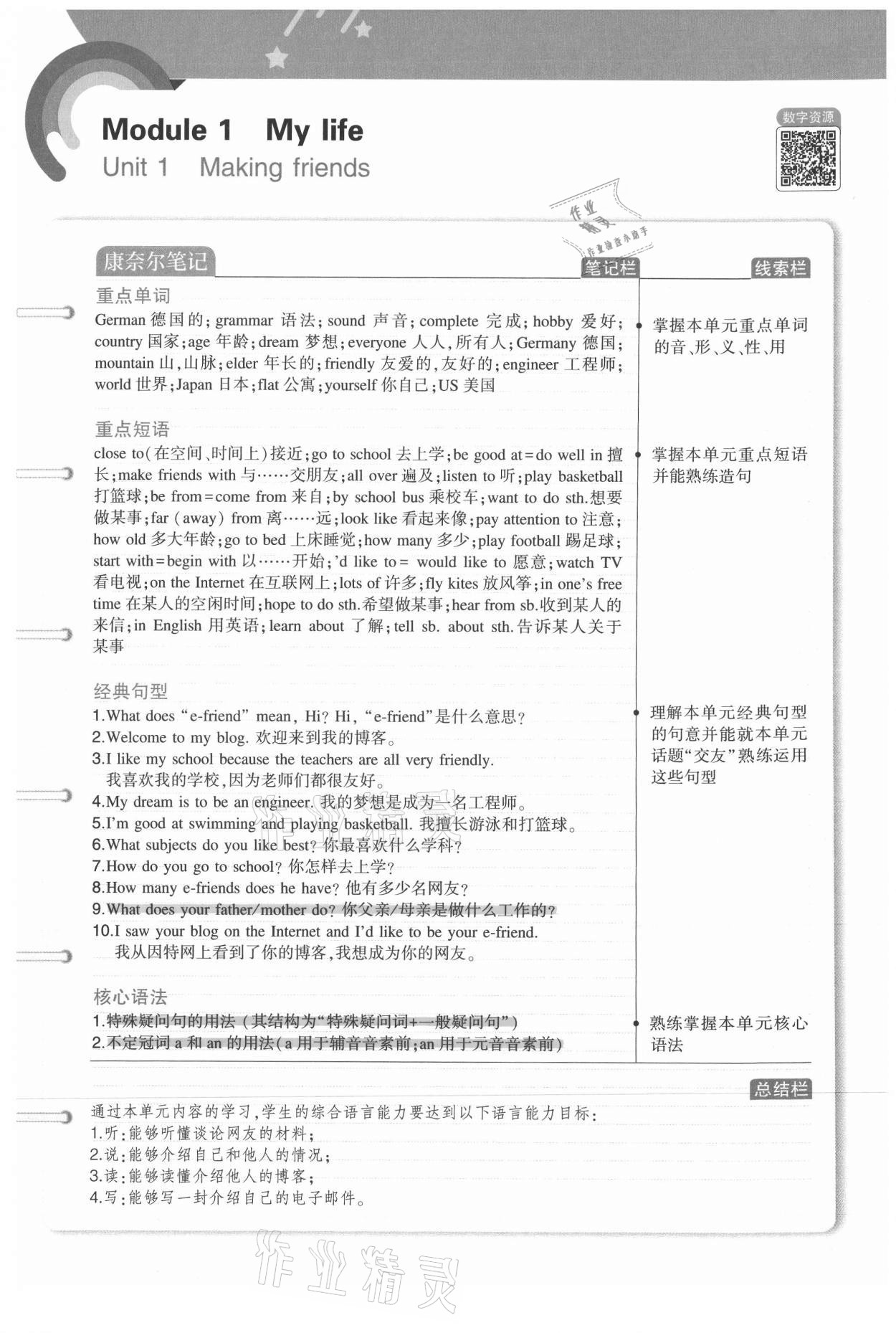 2021年教材课本七年级英语上册沪教牛津版 参考答案第1页