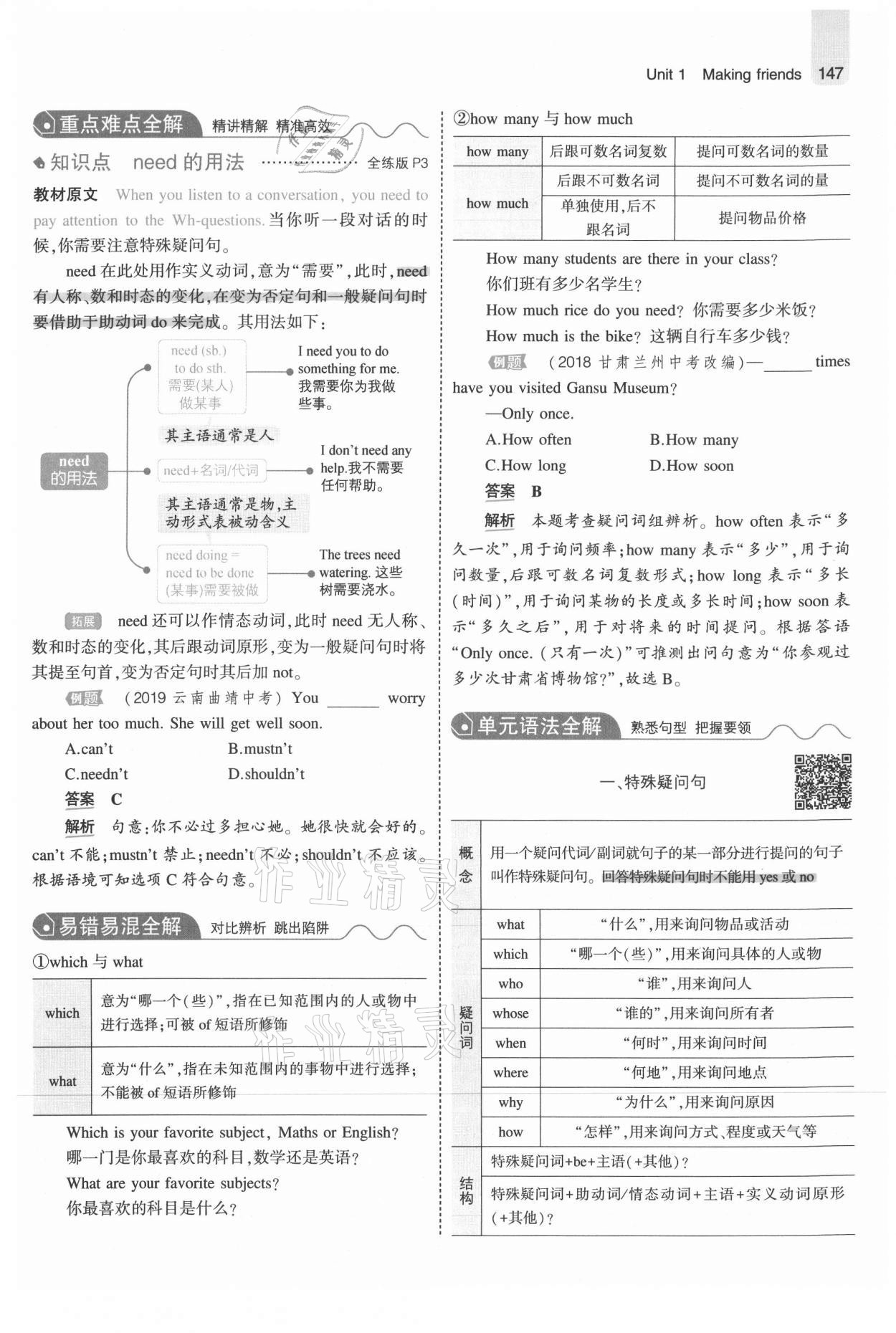 2021年教材课本七年级英语上册沪教牛津版 参考答案第5页