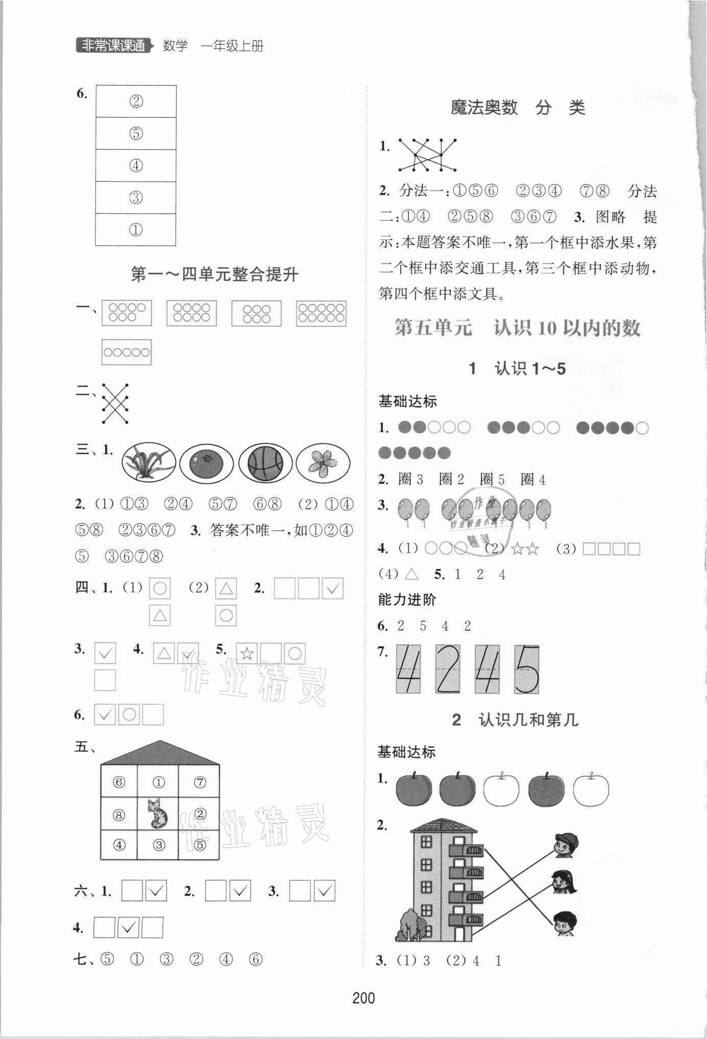 2021年通城學(xué)典非常課課通一年級數(shù)學(xué)上冊蘇教版 第2頁