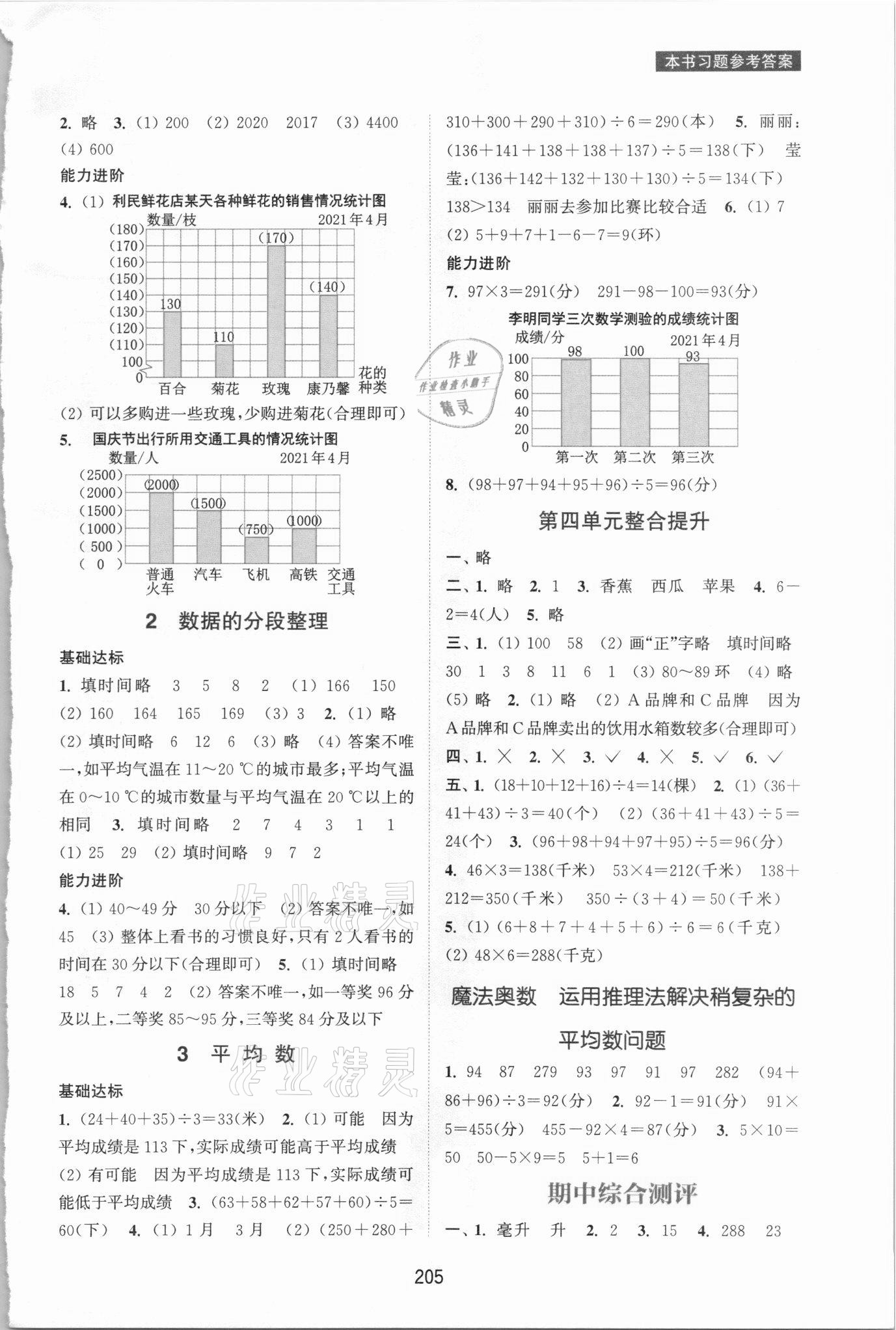 2021年通城学典非常课课通四年级数学上册苏教版 第5页